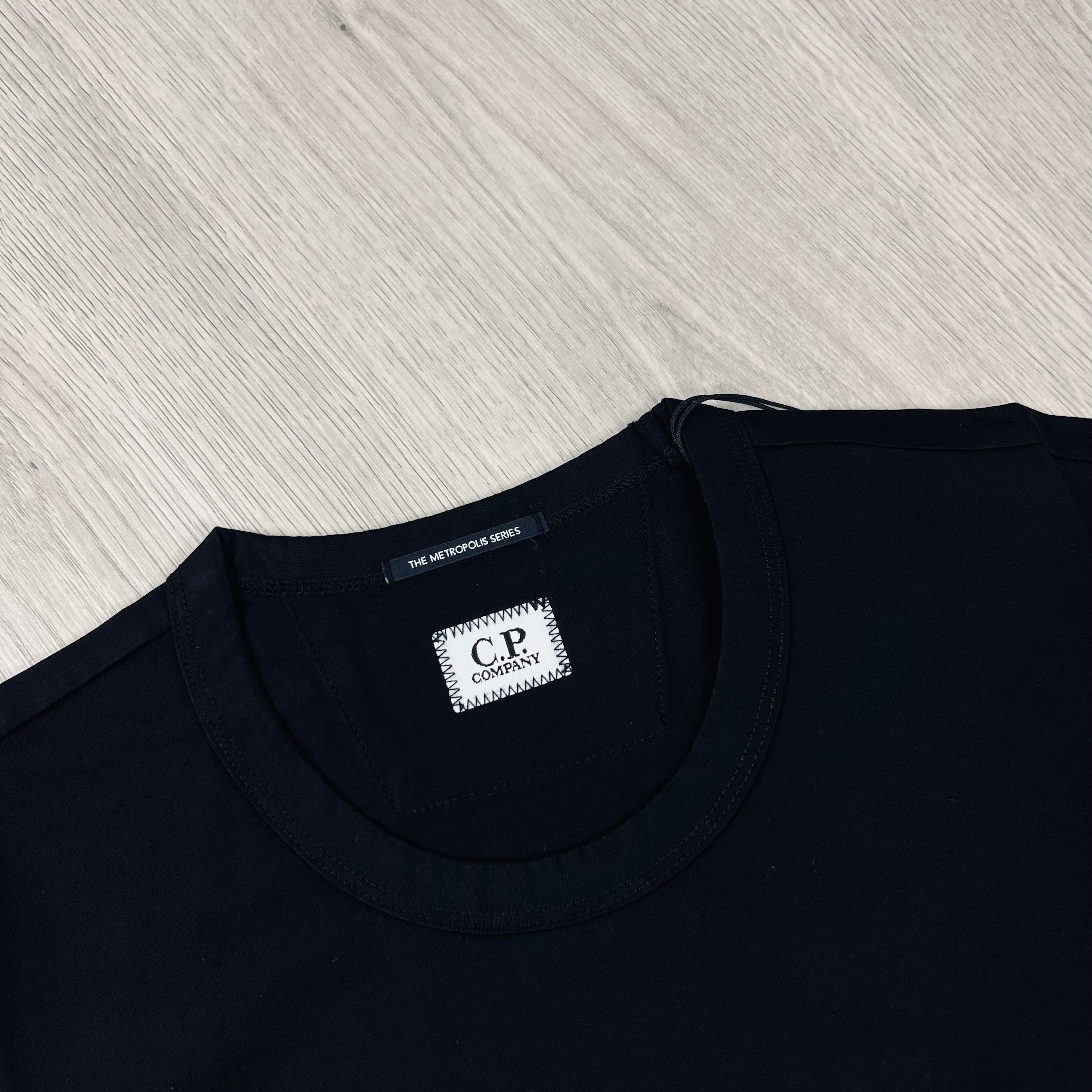 CP Company Metropolis T-shirt in Black. On sale at Open Attire.