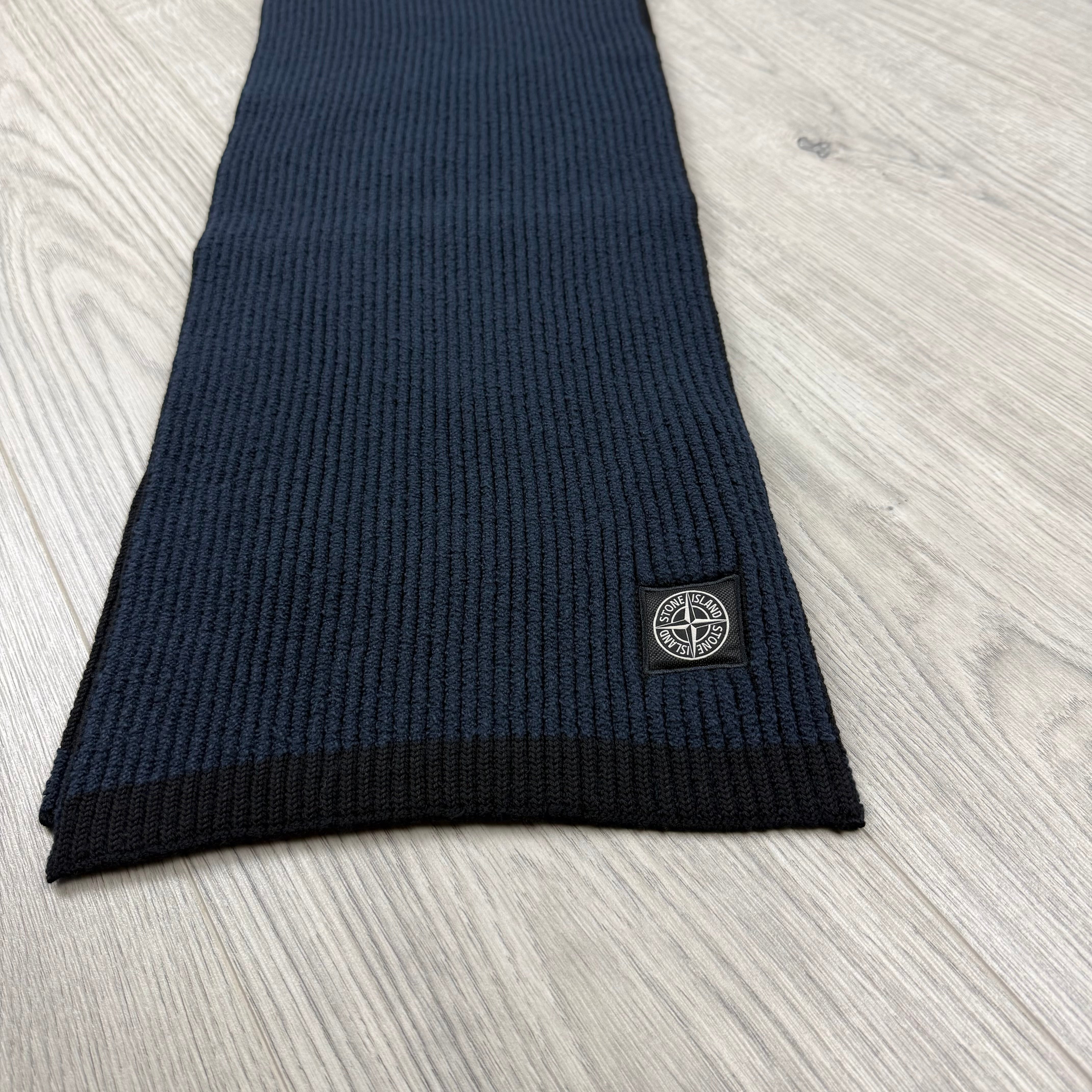 Stone Island Vanisé Rib Scarf - Navy