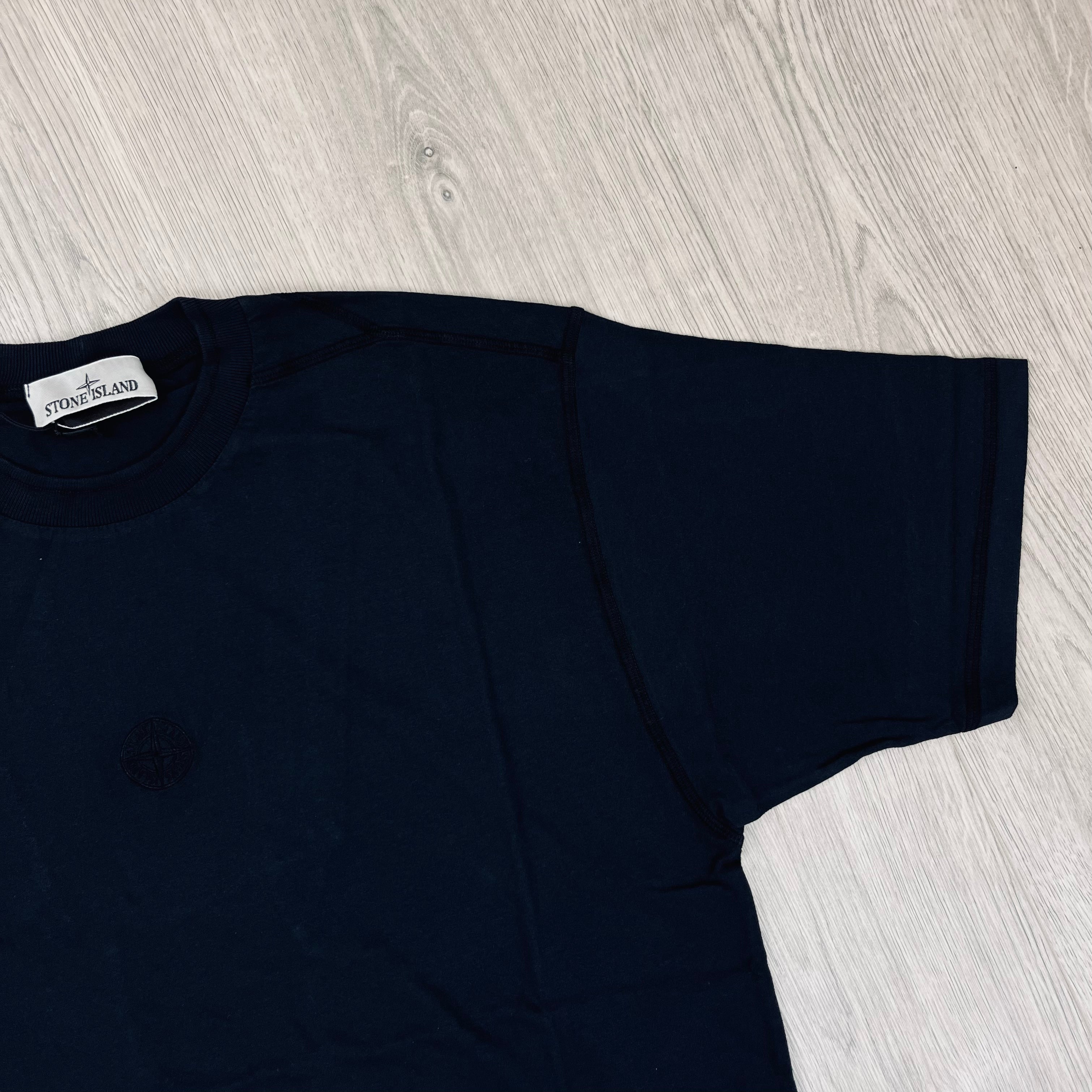 Stone Island Embroidered T-Shirt - Navy