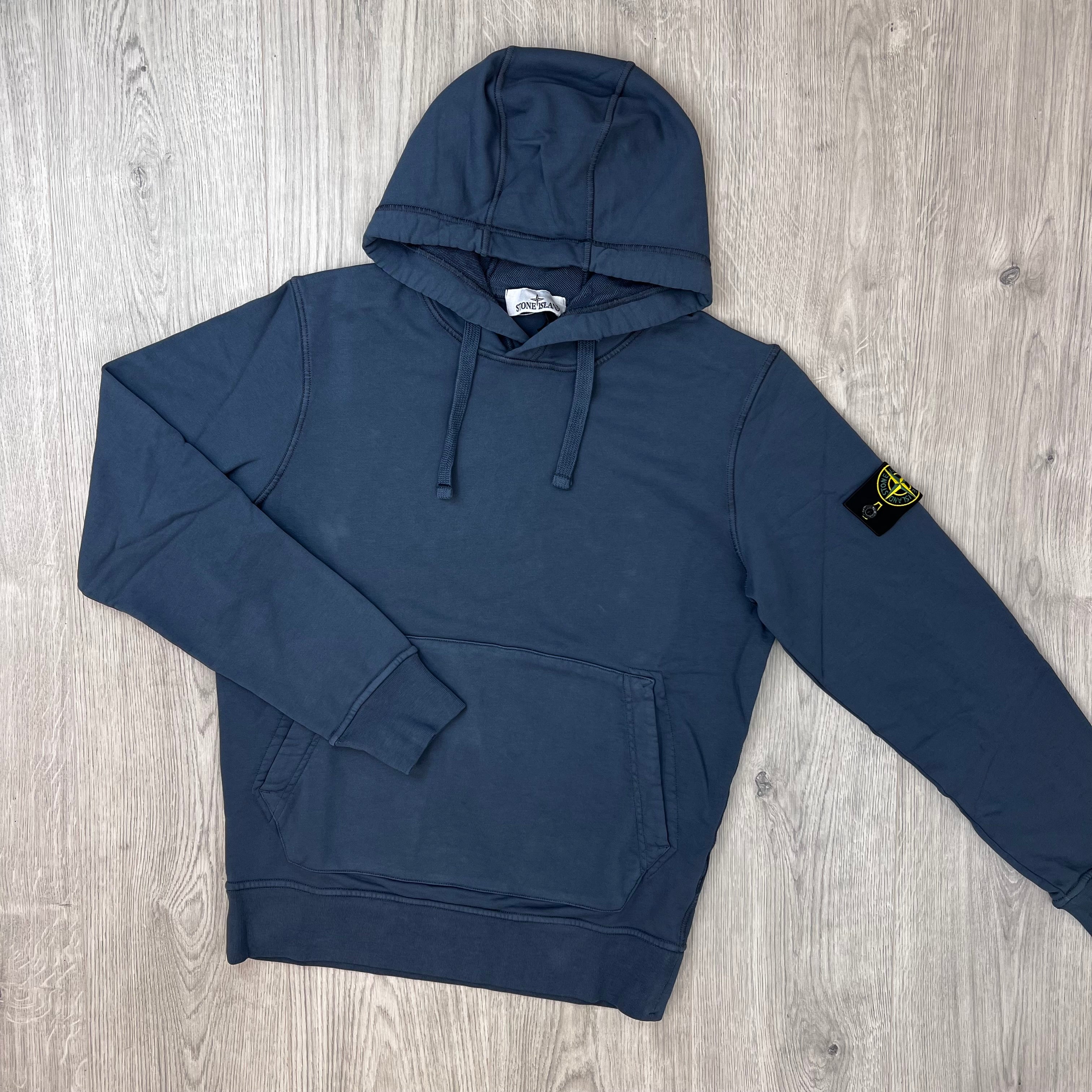 Stone Island Dyed Hoodie - Slate Blue