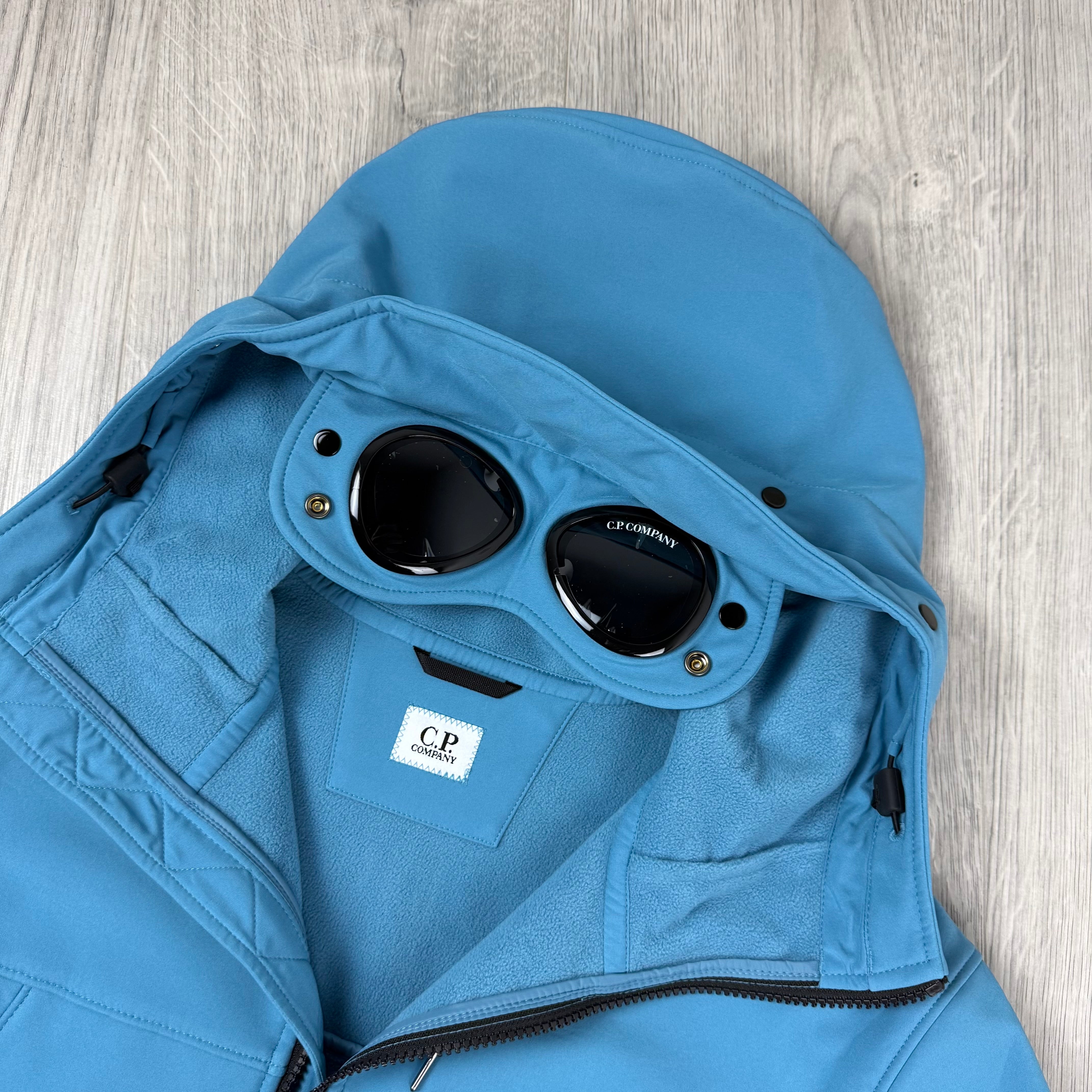 CP Company Shell Goggle Jacket - Aegean Blue