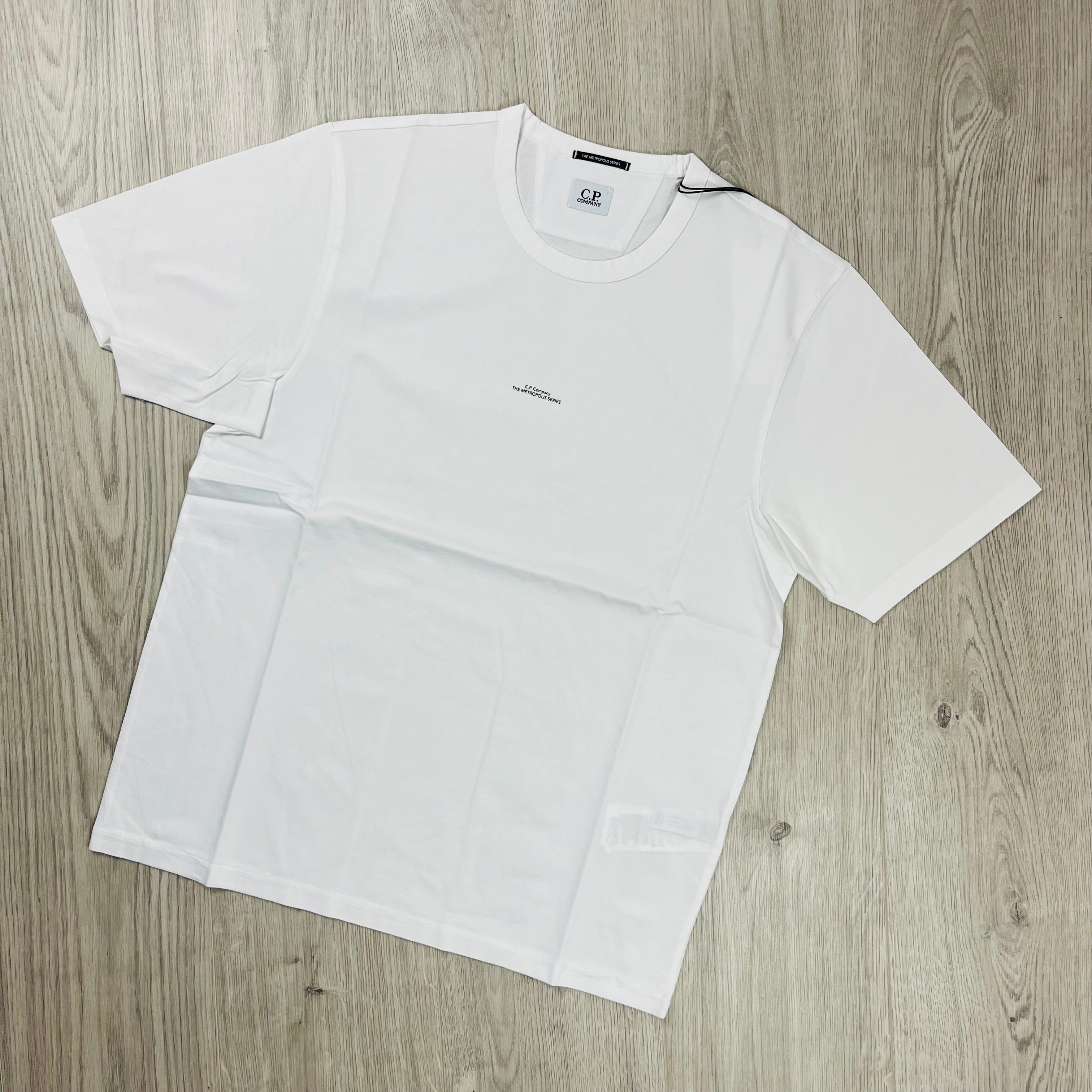 CP Company Metropolis T-shirt in White. On sale at Open Attire.