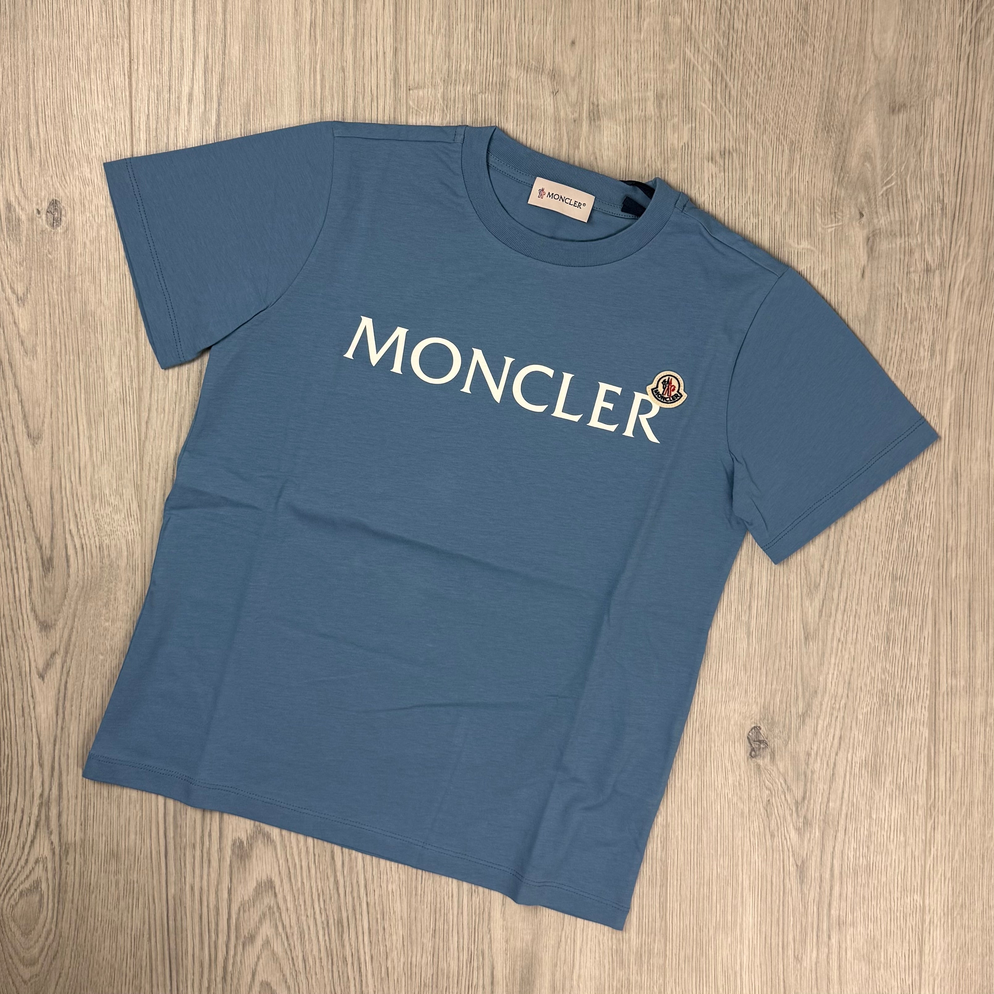 Moncler Junior Printed T-Shirt - Blue