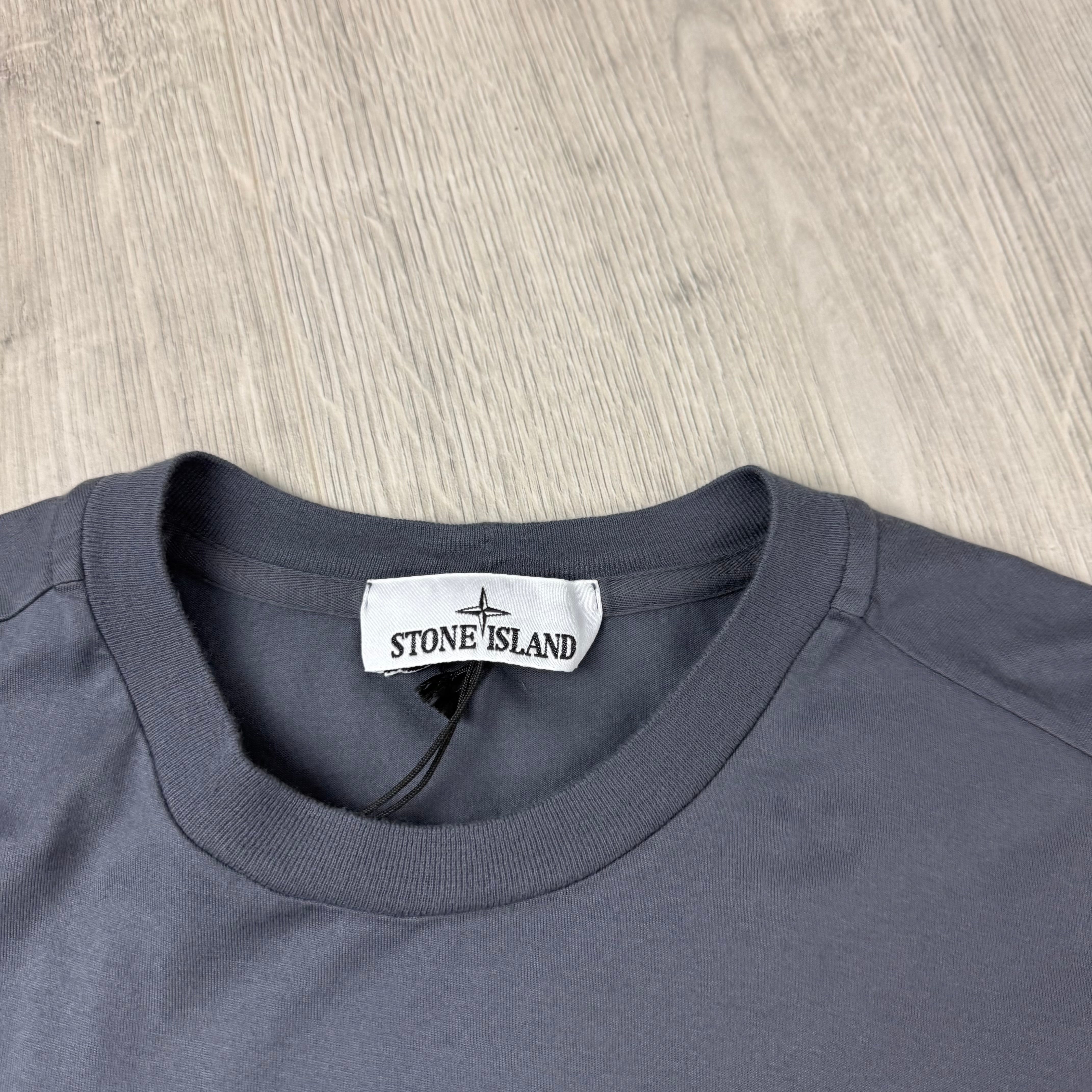 Stone Island Patch T-Shirt - Blue Grey