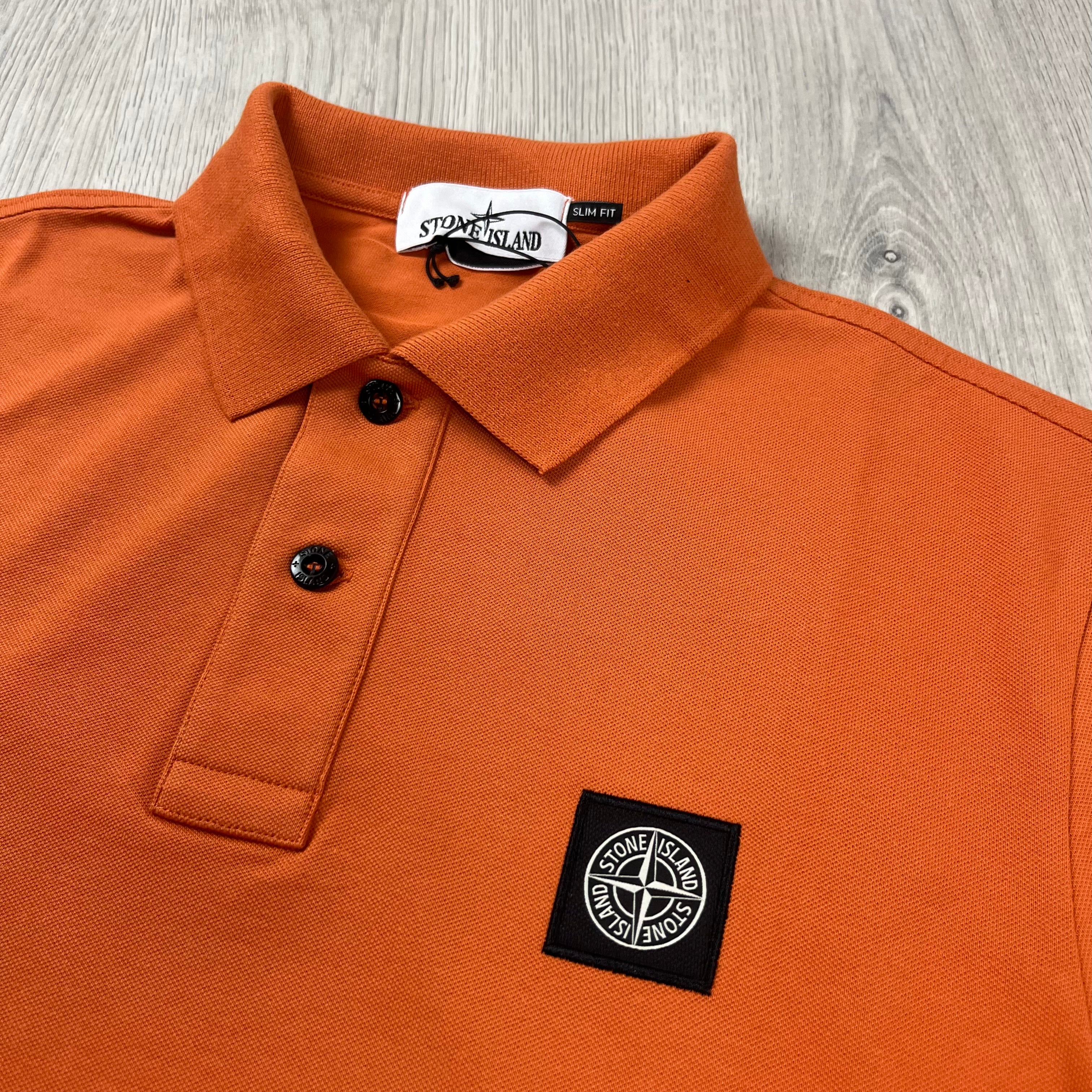 Stone Island Patch Polo Shirt - Sienna