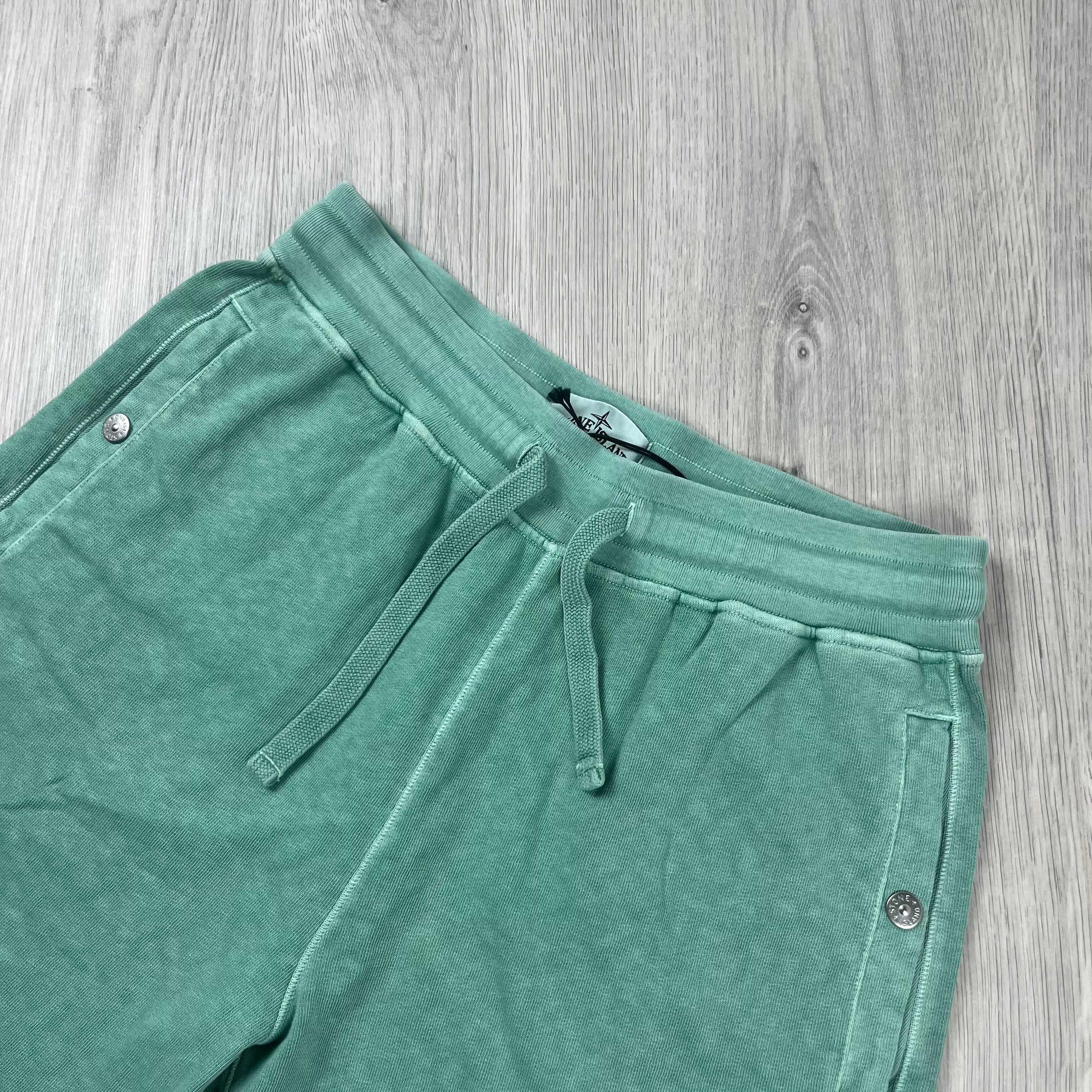 Stone Island Dyed Jersey Shorts - Green