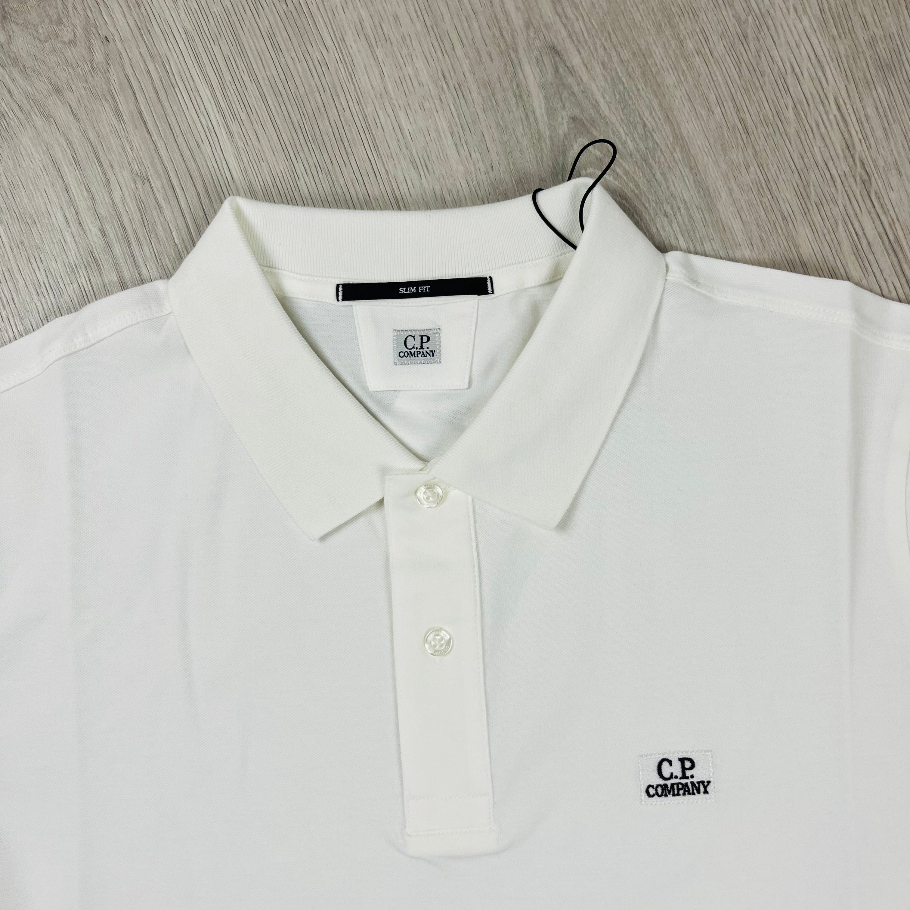 CP Company Piquet Polo Shirt - White