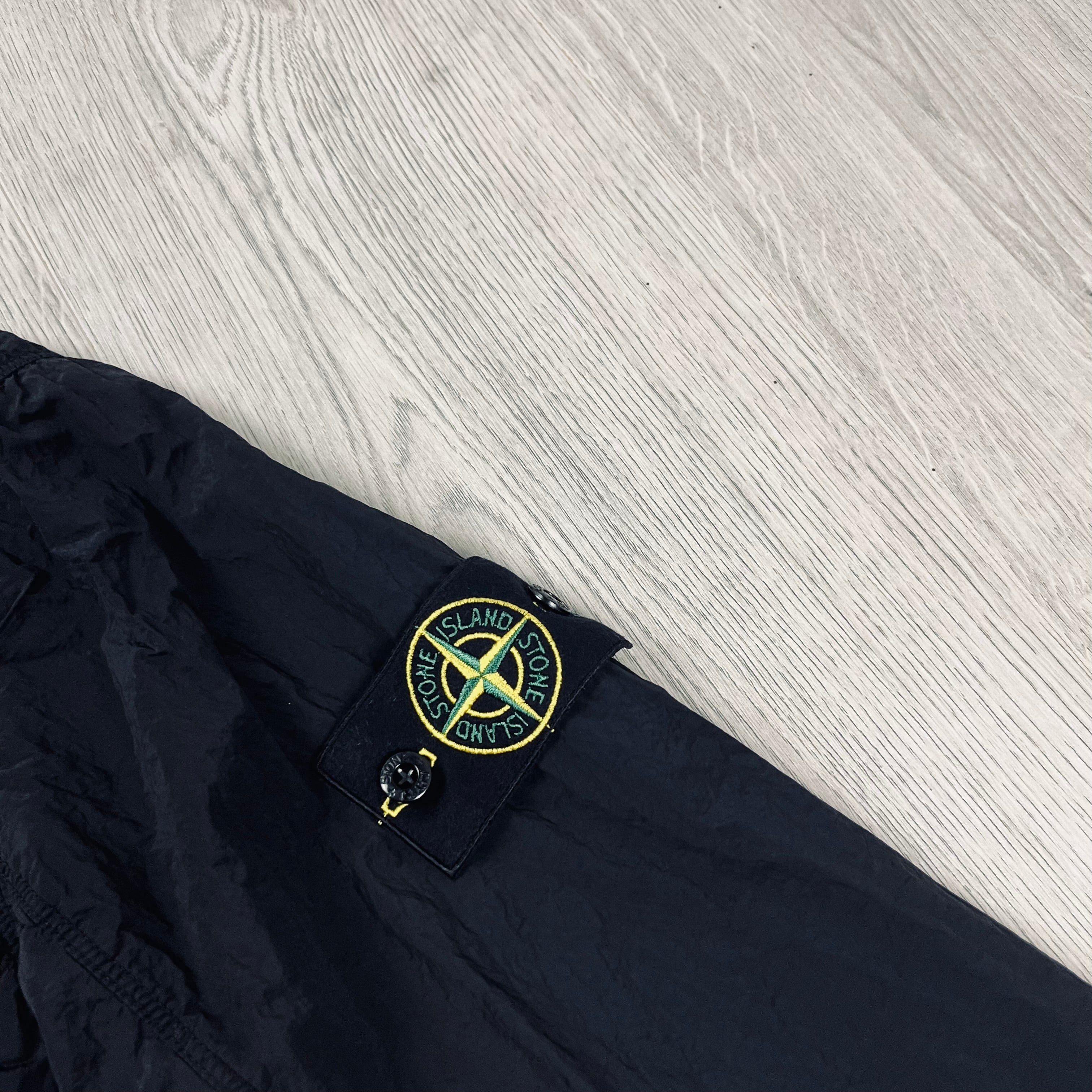 Stone Island Nylon Metal Overshirt in Black. On sale at Open Attire.