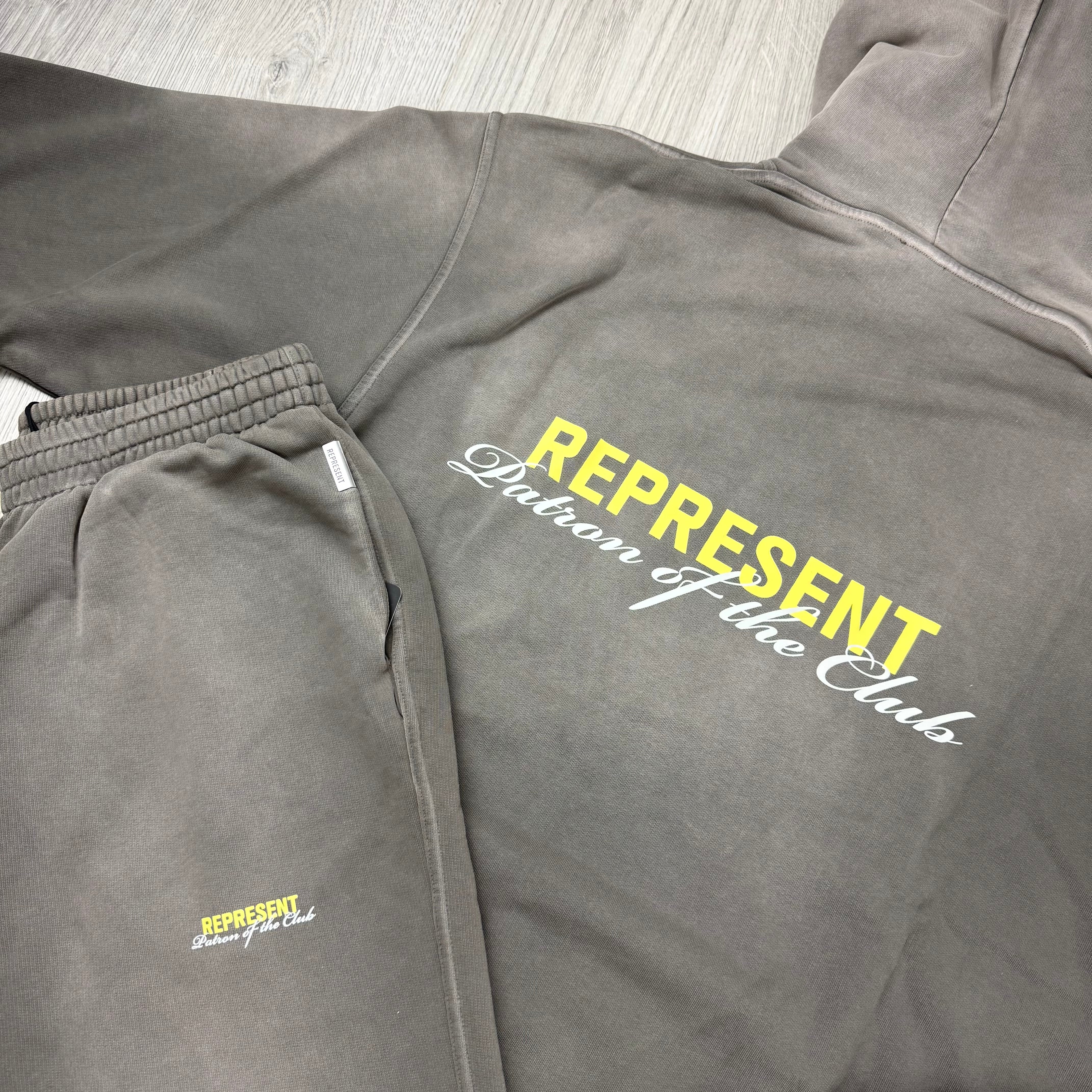 Represent 'Patron Of The Club' Tracksuit - Washed Olive