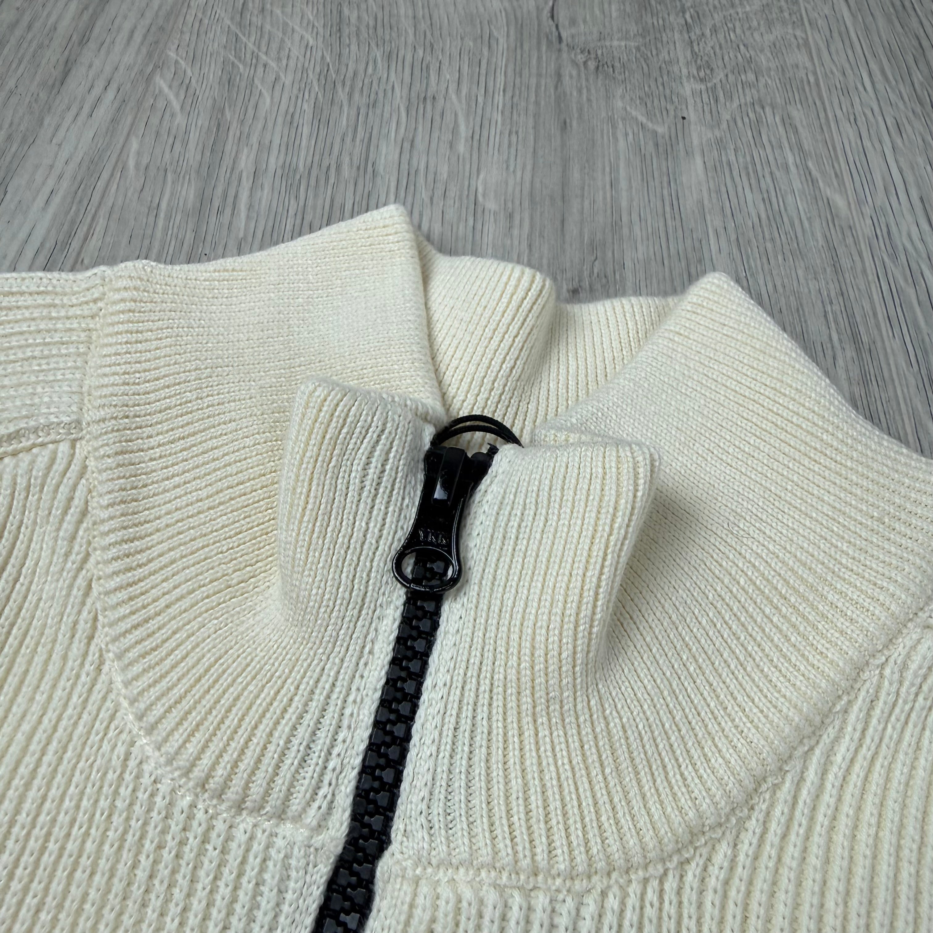 Stone Island Knit Half Zip Fleece - Ivory