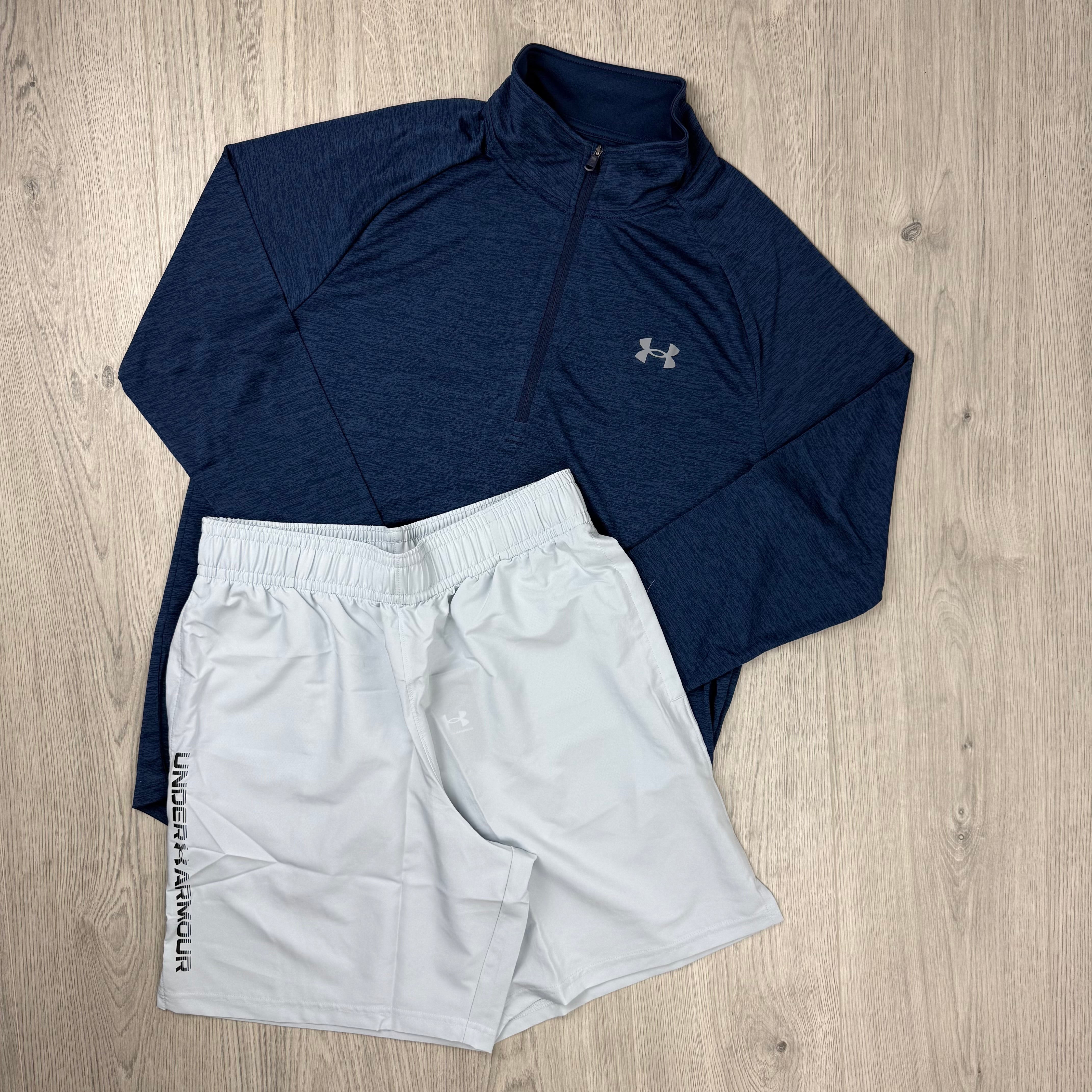 Under Armour Set - Steel Blue/Halo Grey
