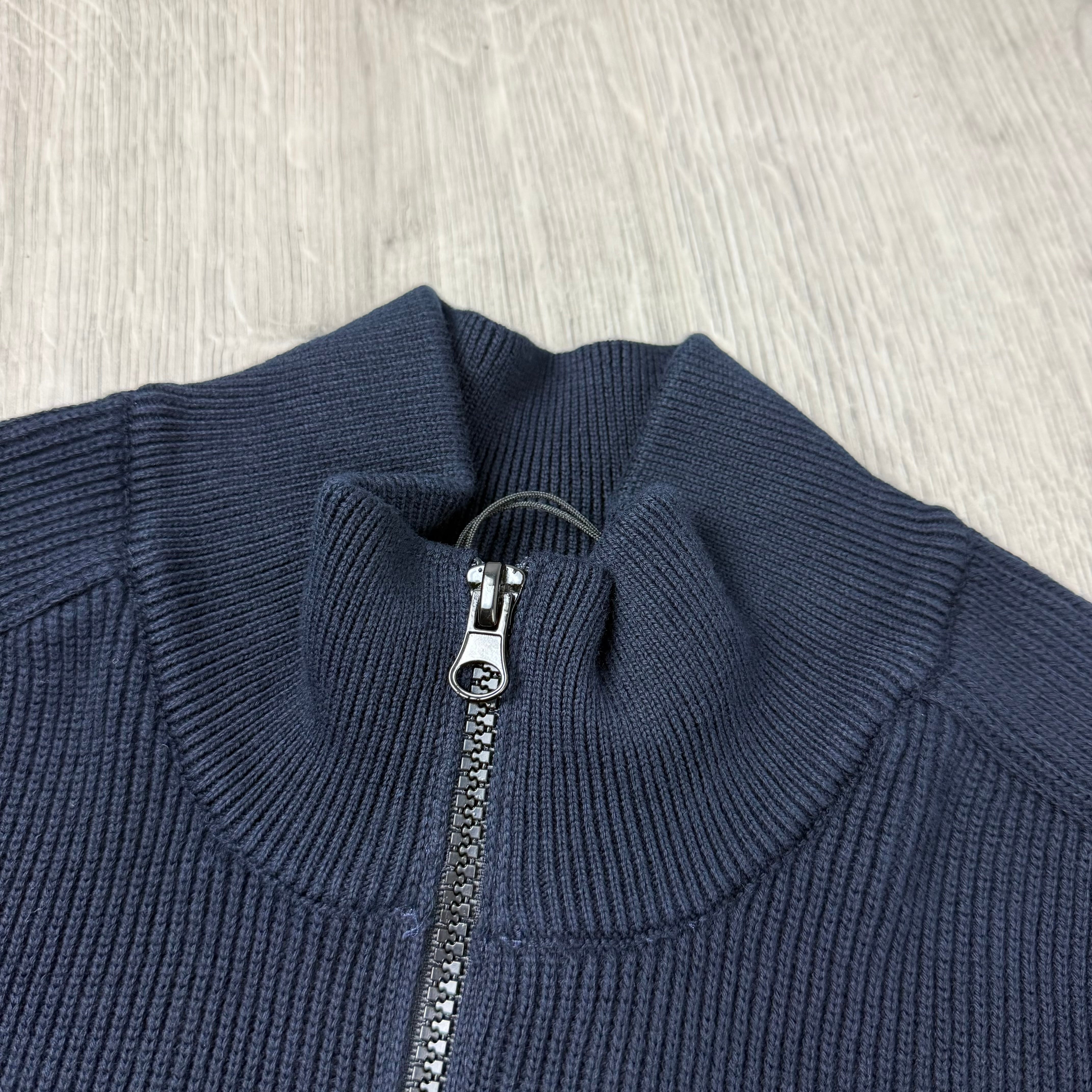 Stone Island Knit Half Zip Fleece - Navy