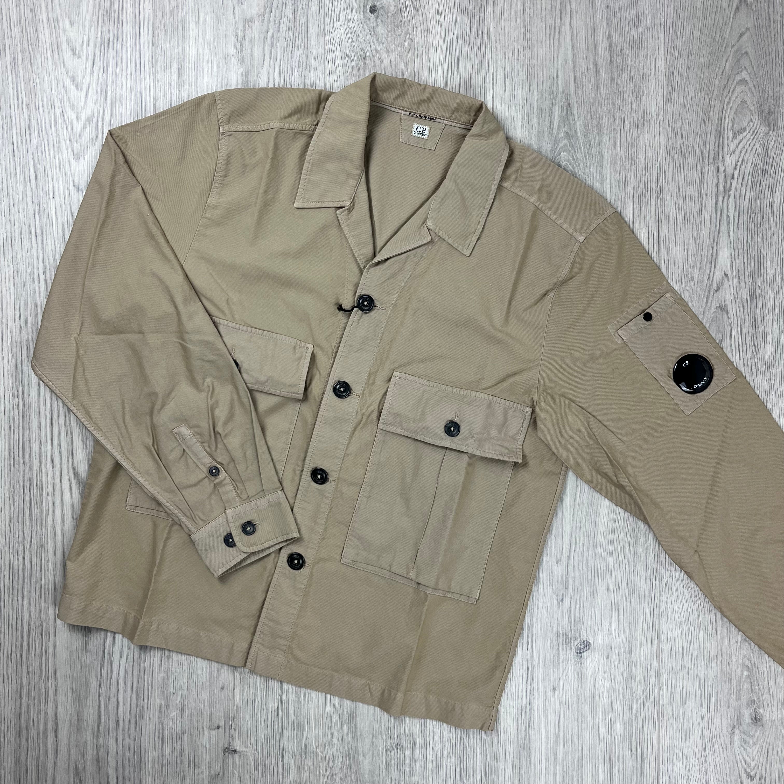 CP Company Button Overshirt - Tan