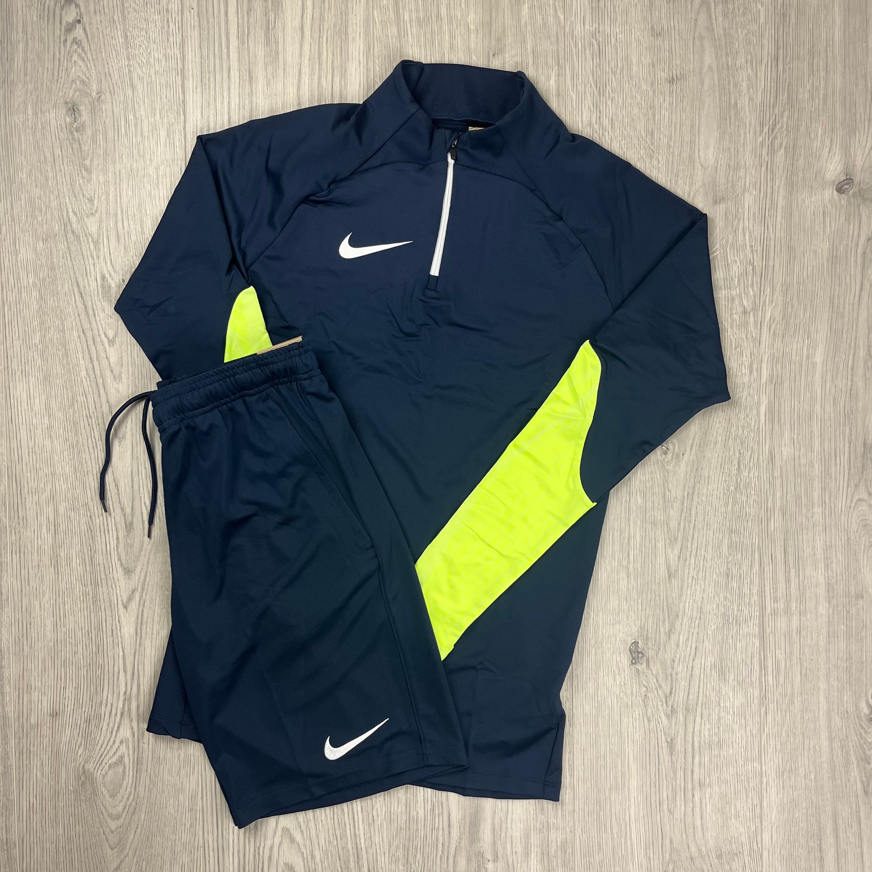 Nike Dri-Fit Tracksuit - Navy/Volt