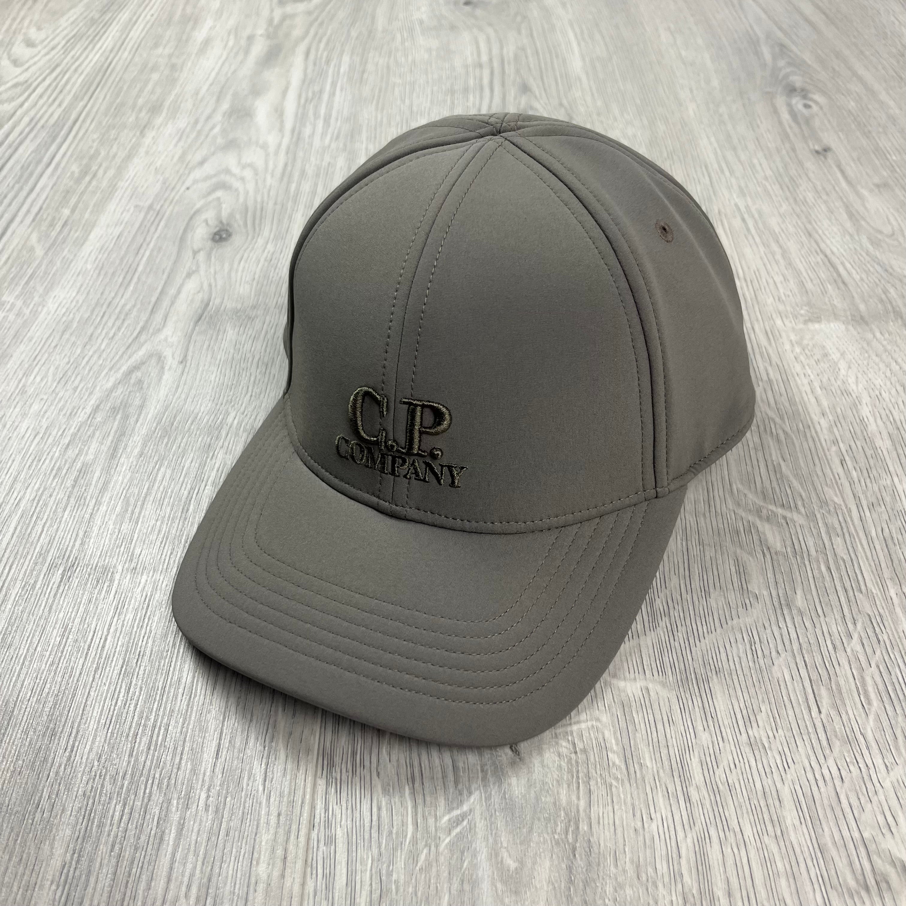 CP Company Shell-R Baseball Cap in Walnut Brown. On sale at Open Attire.