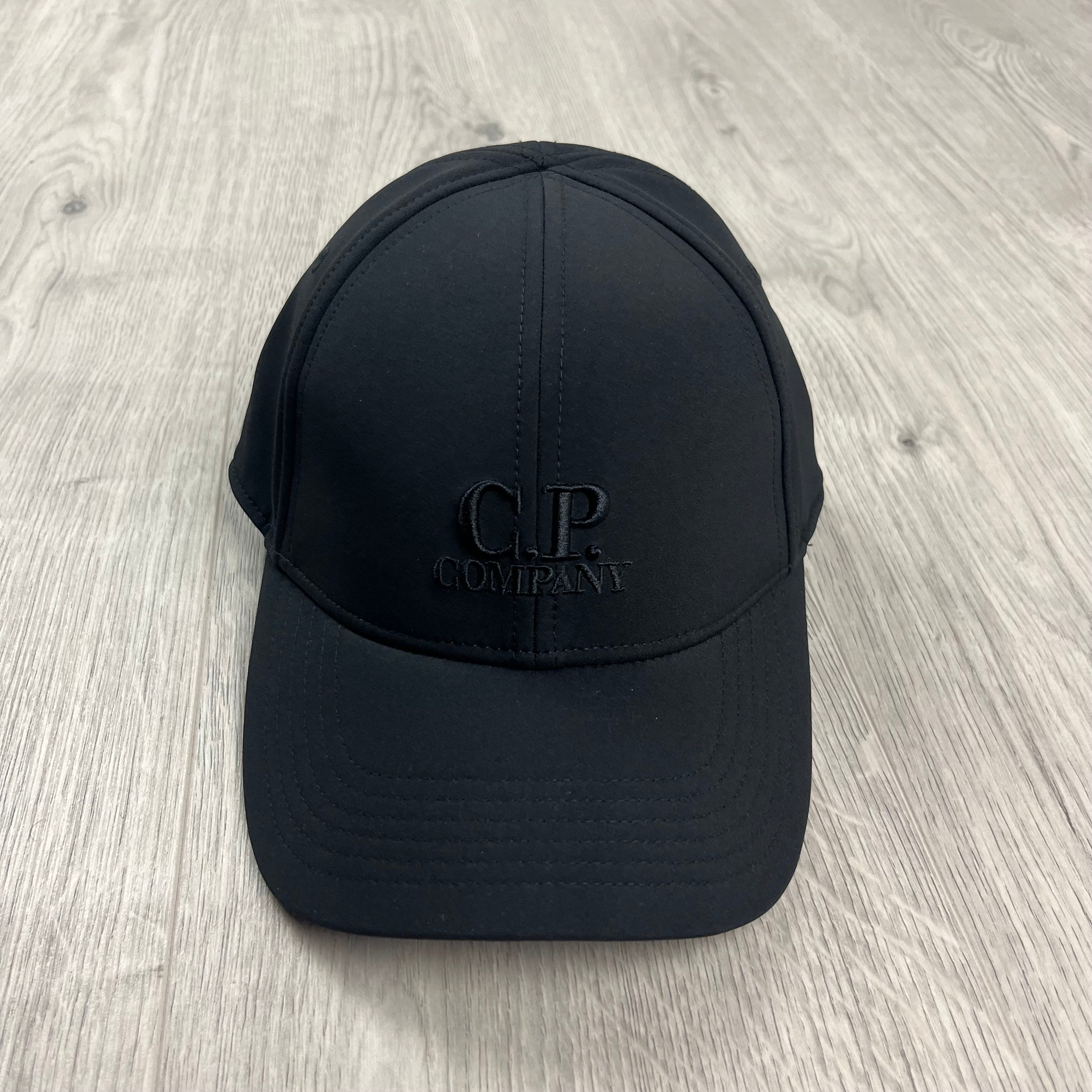 CP Company Shell-R Baseball Cap in Black. On sale at Open Attire.