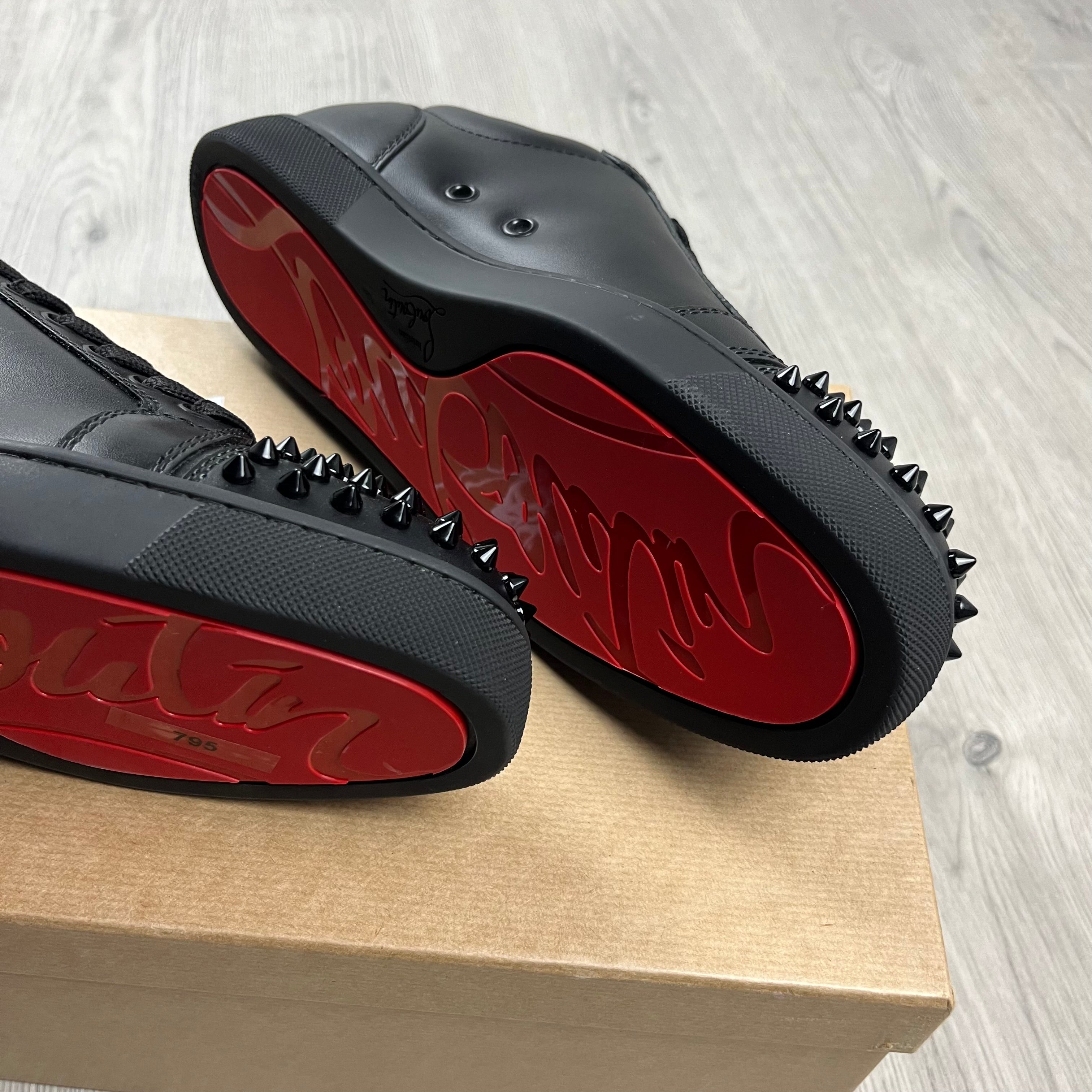 Christian Louboutin Louis Junior Sneakers in Black. On sale at Open Attire.