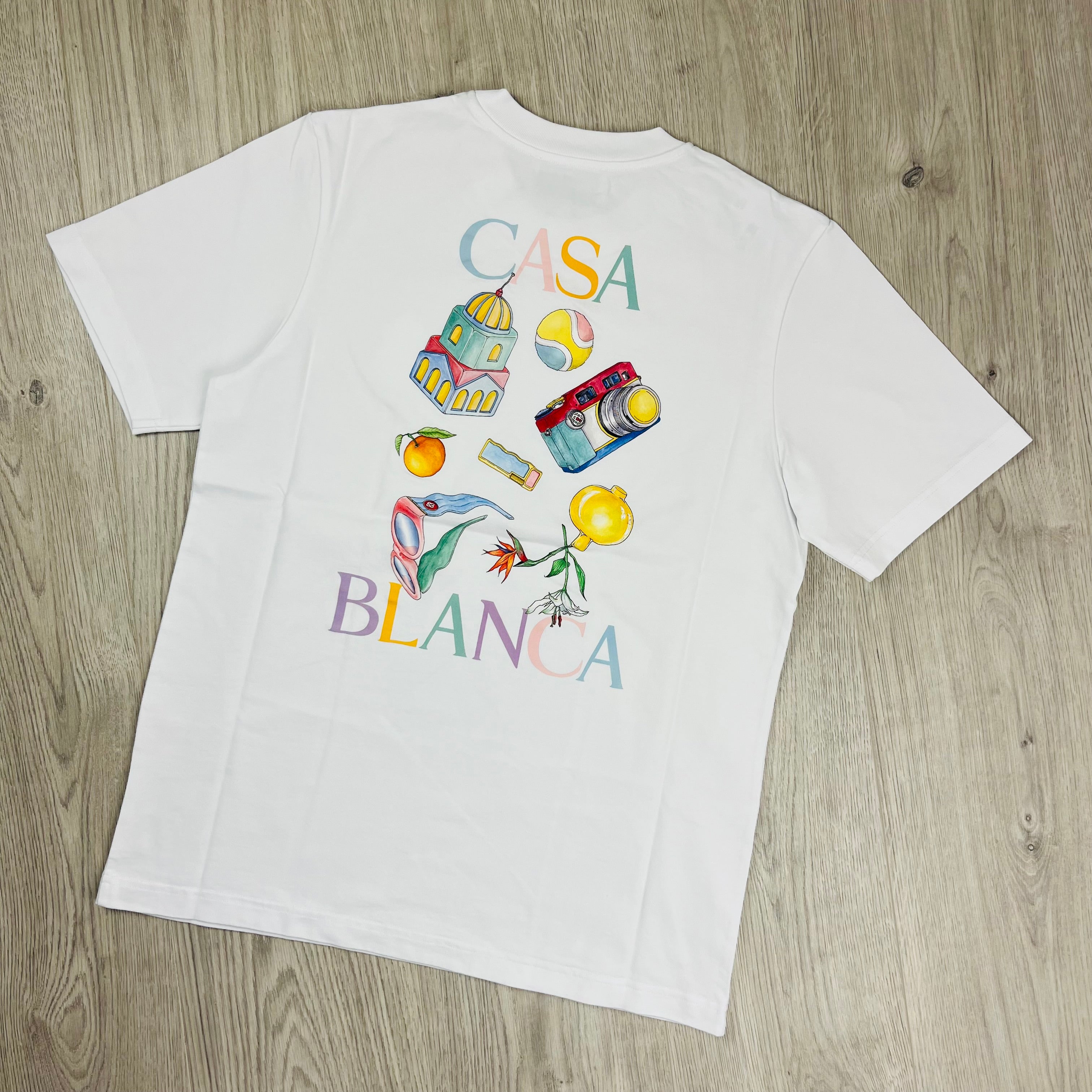 Casablanca Objets en Vrac T-Shirt in White. On sale at Open Attire.