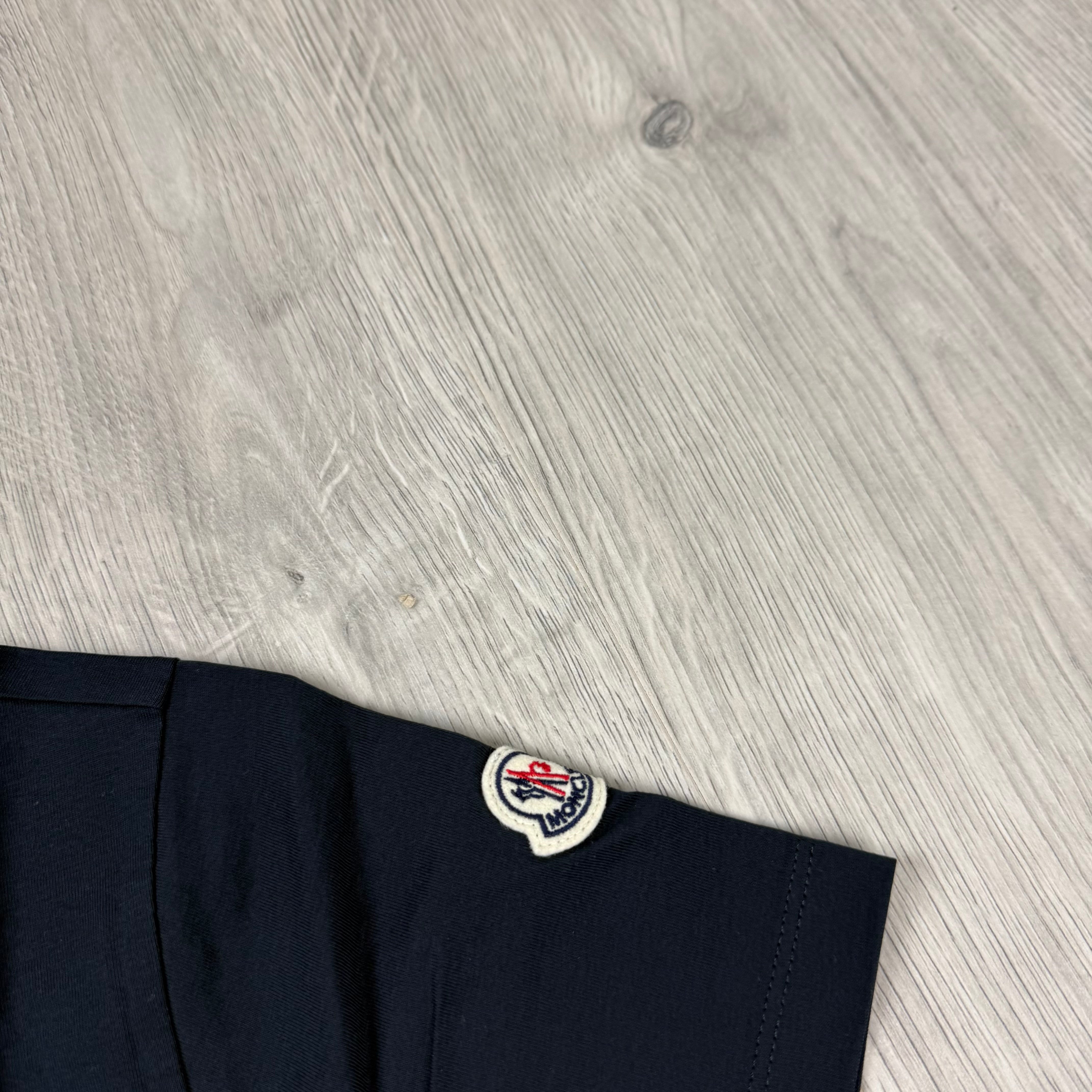Moncler Junior Scribble T-Shirt - Navy