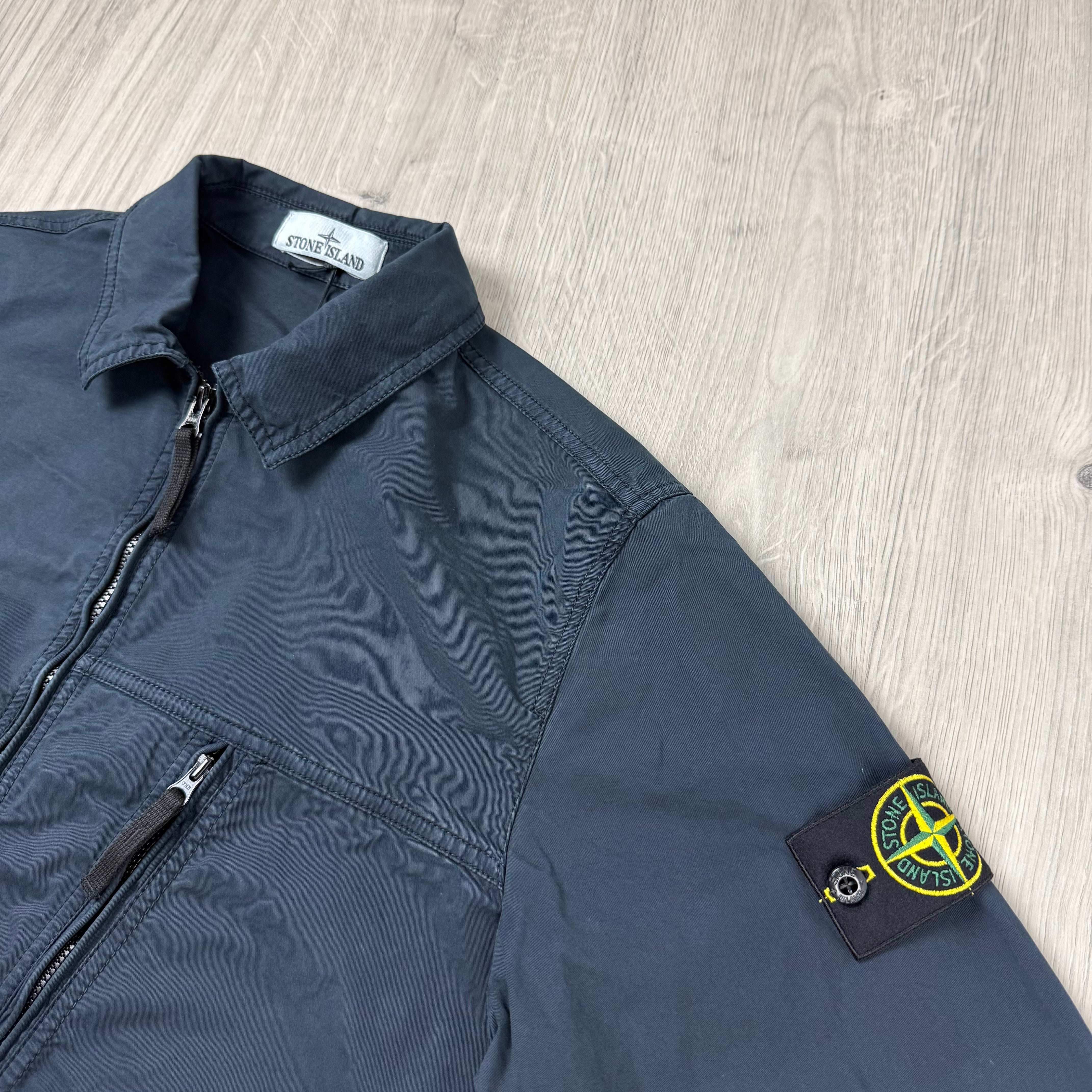 Stone Island Zip Overshirt - Navy