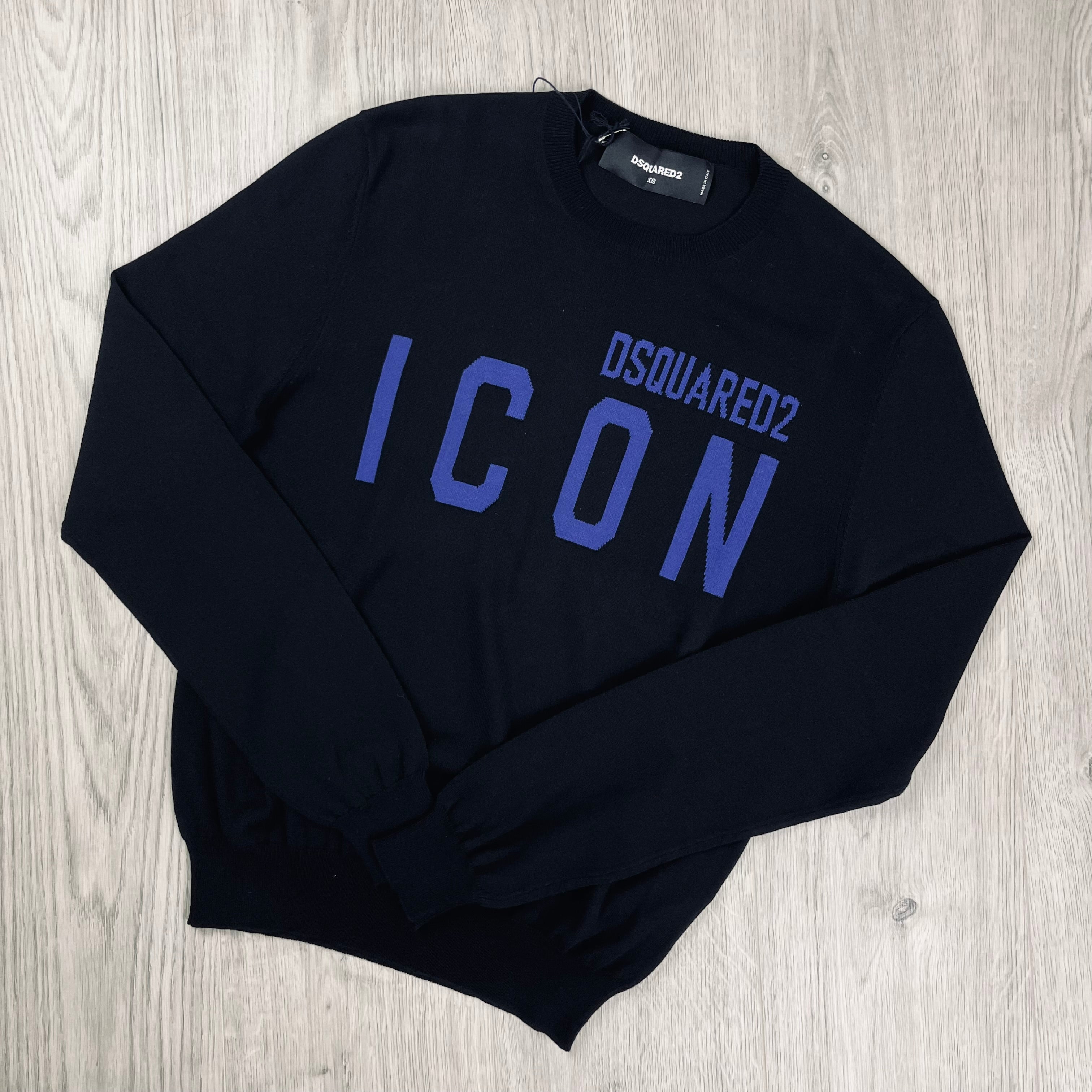 DSQUARED2 ICON Knit Sweatshirt - Black