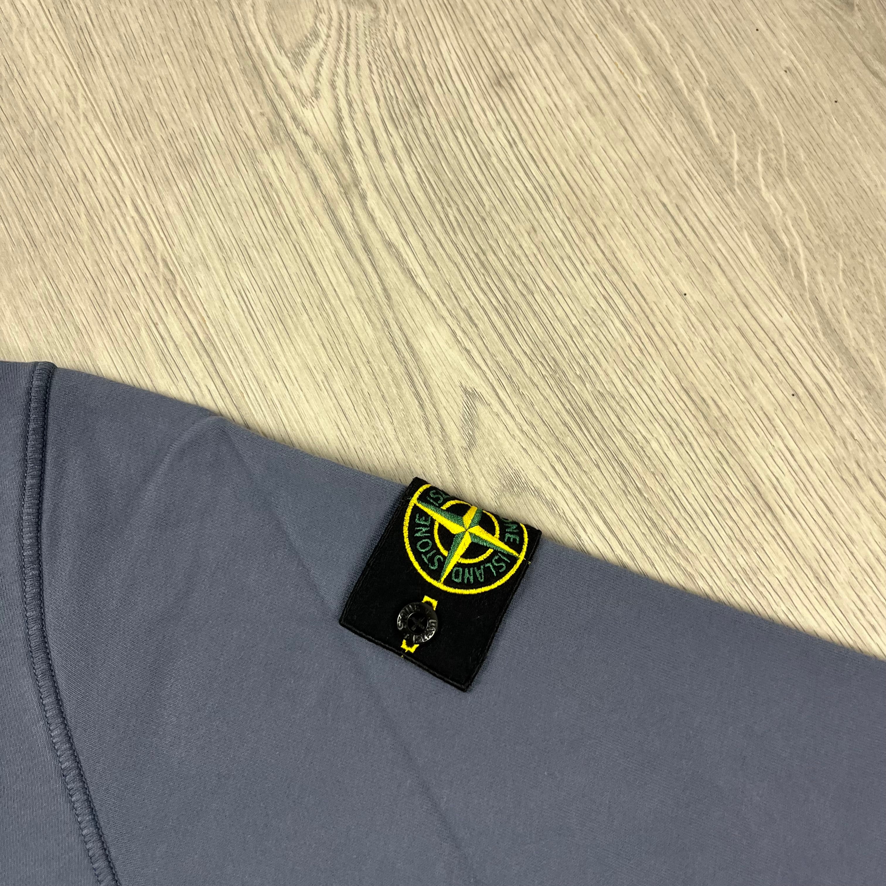 Stone Island Sweatshirt in Mid Blue. On sale at Open Attire.