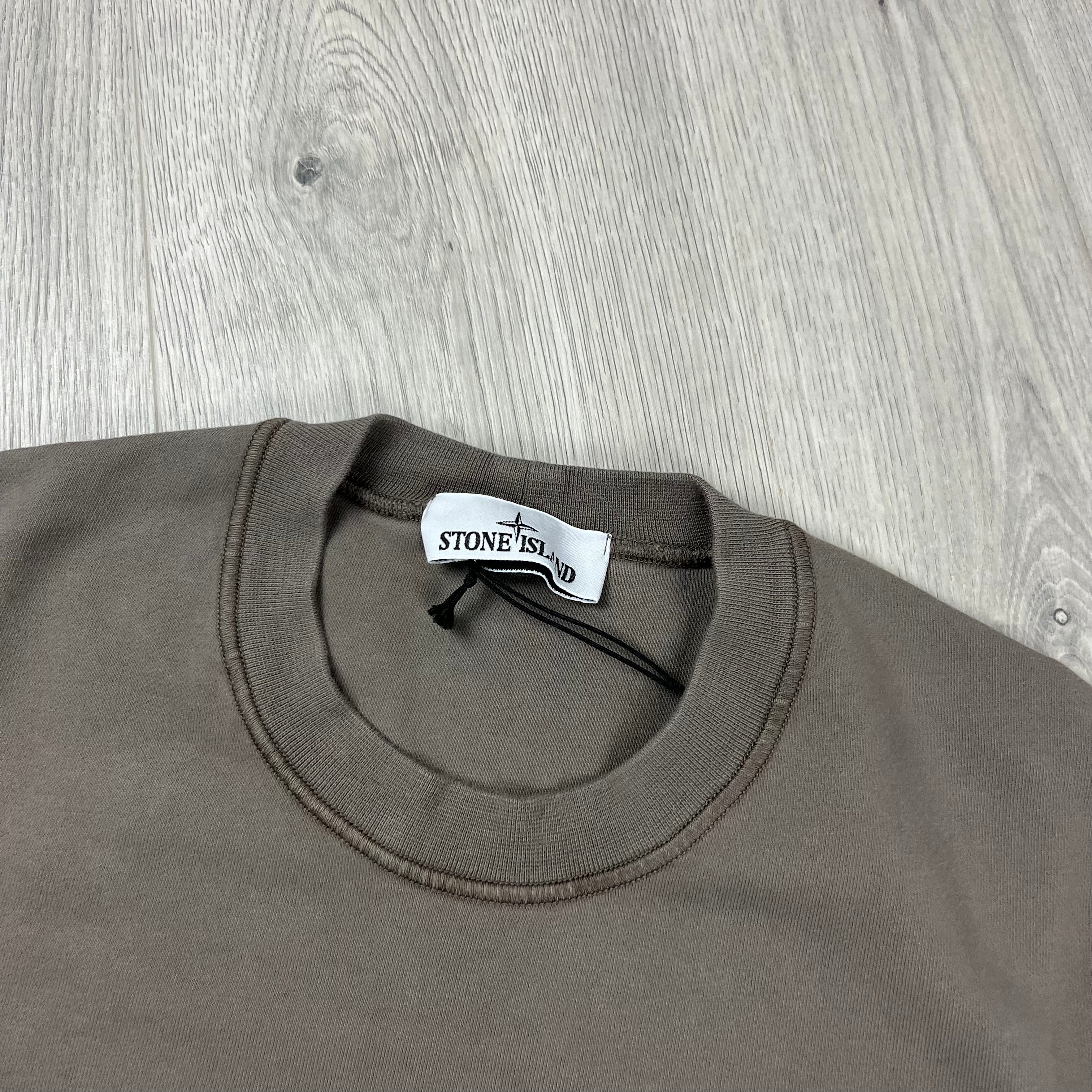 Stone Island Sweatshirt in Walnut Brown. On sale at Open Attire.