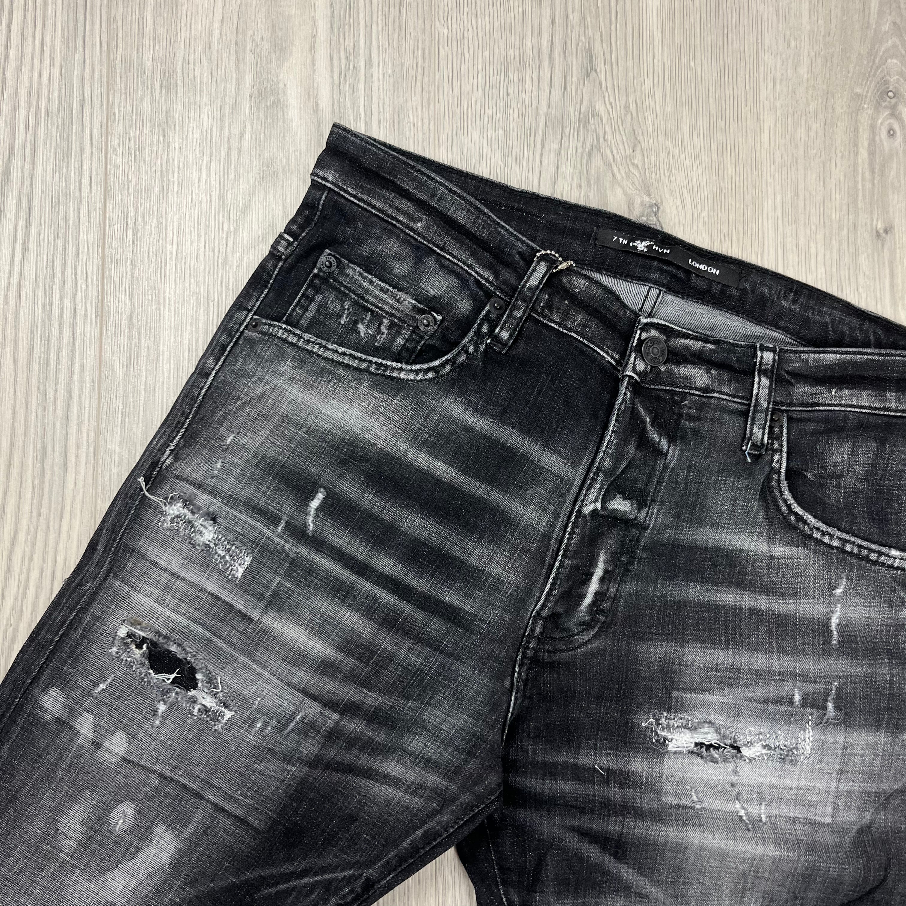 Slim Fit Distressed Jeans