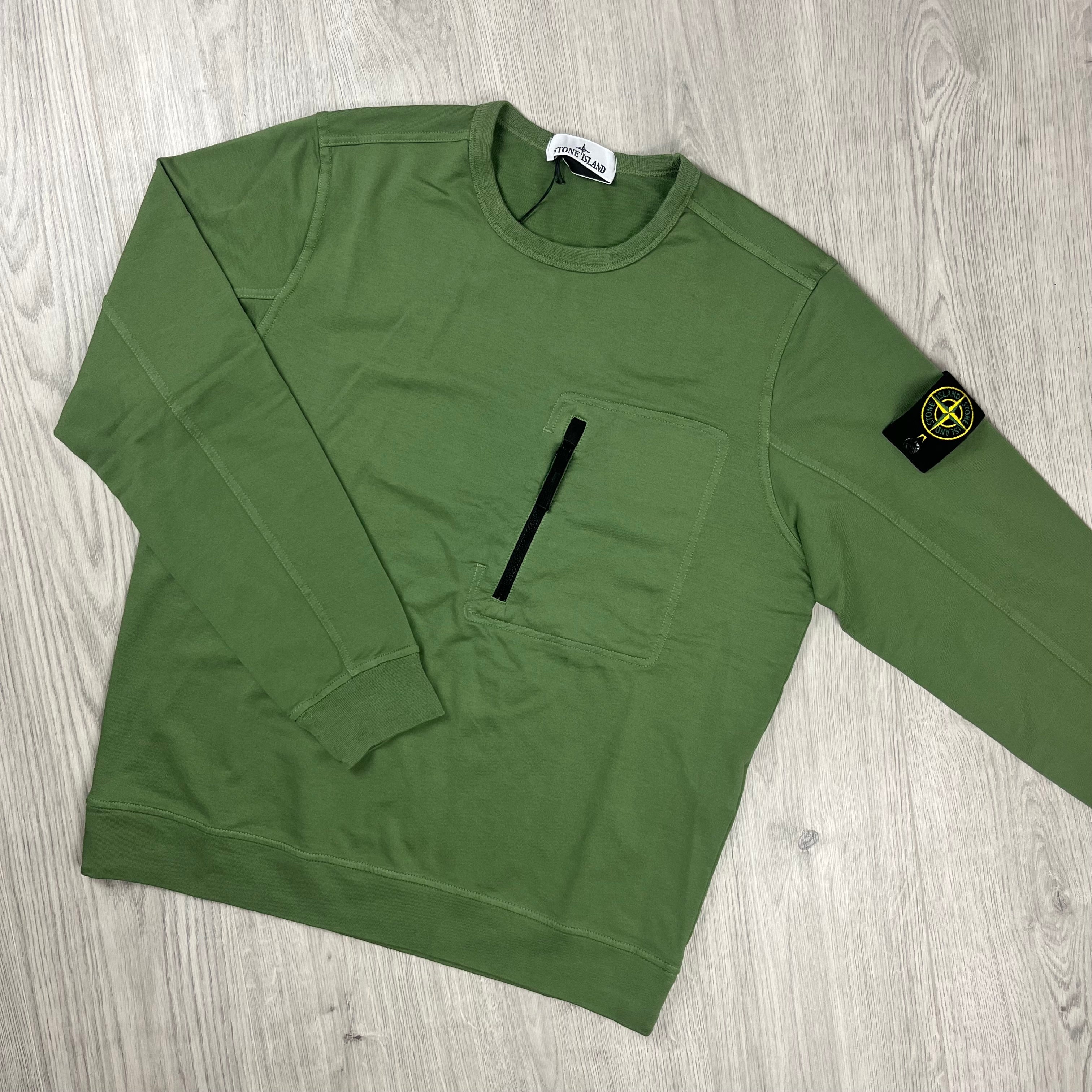 Stone Island Dyed Sweatshirt - Sage Green