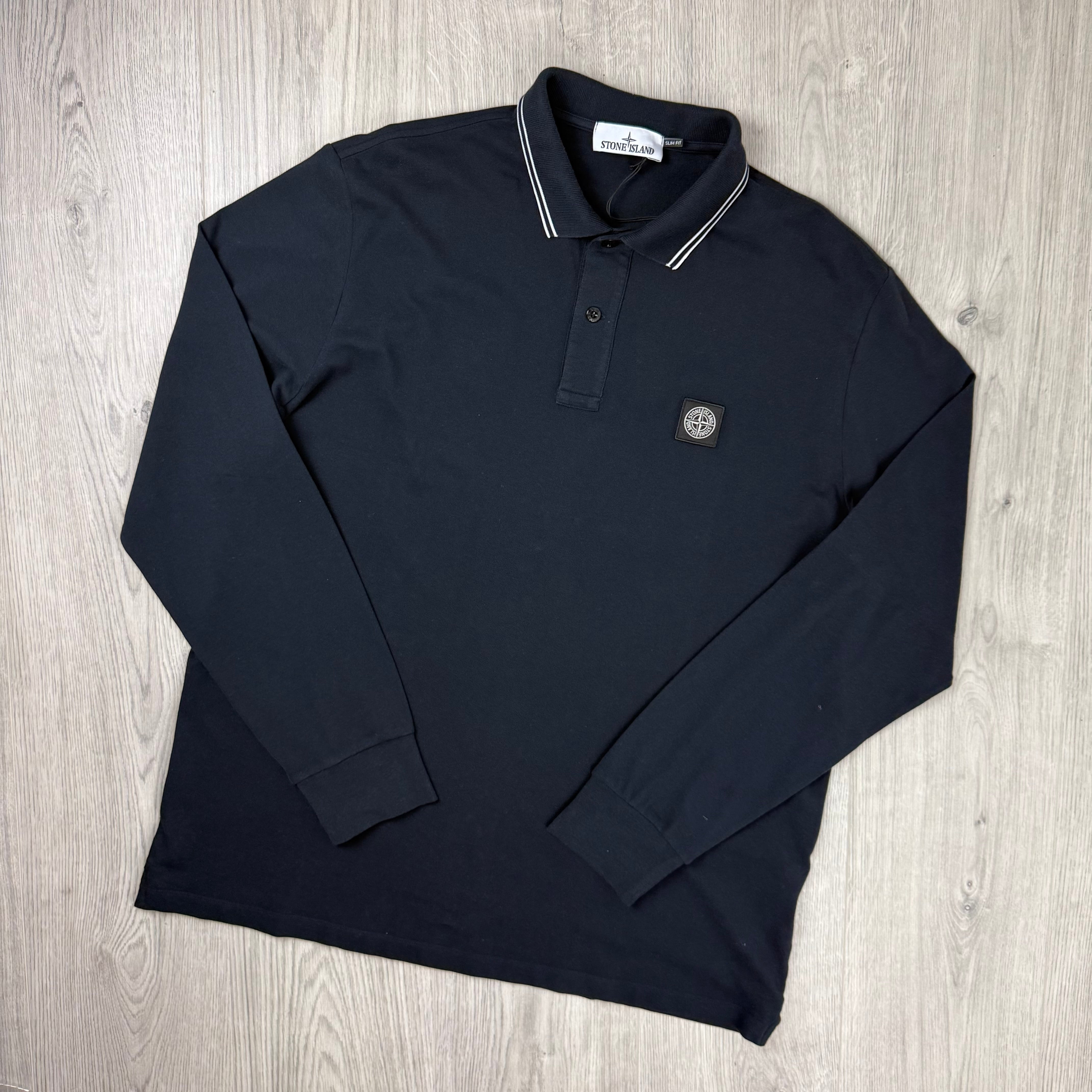 Stone Island Patch Polo Shirt - Navy