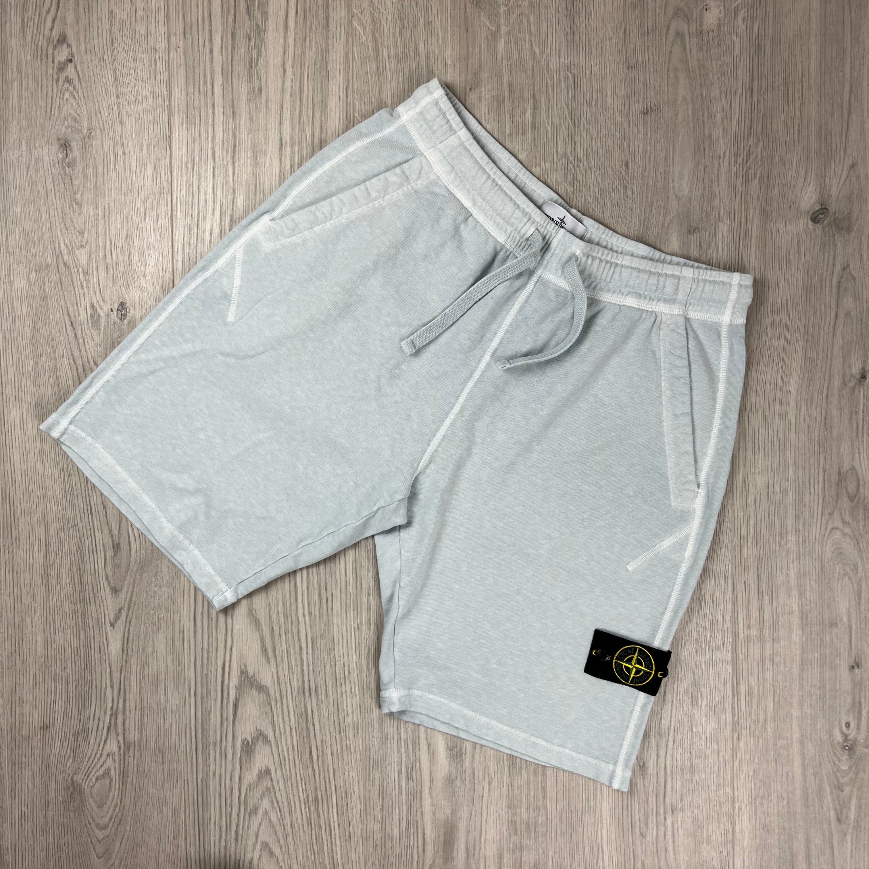 Stone Island Dyed Jersey Shorts - Sky Blue