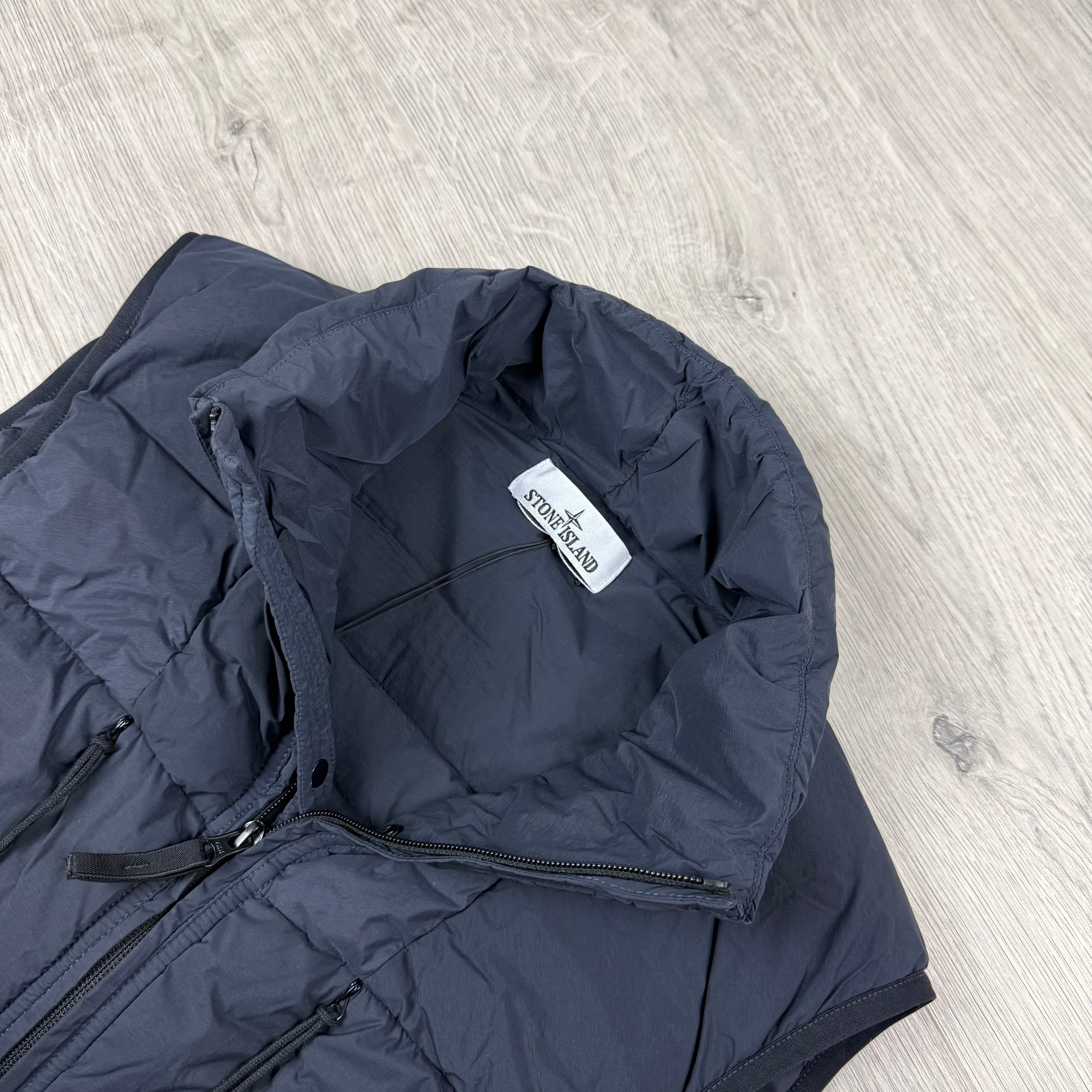 Stone Island Seamless Down Gilet - Navy