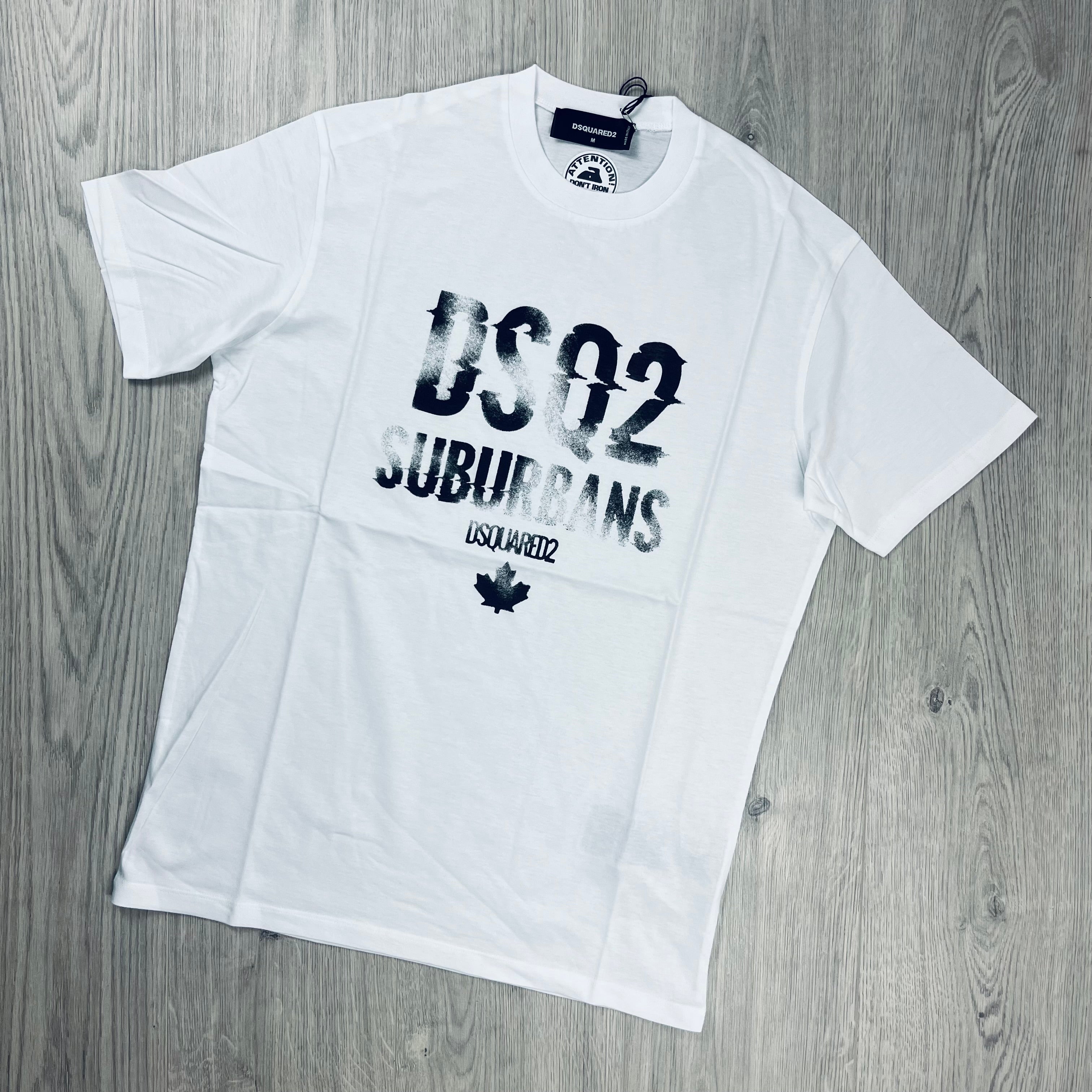 DSQUARED2 Suburbans T-Shirt in White. On sale at Open Attire.