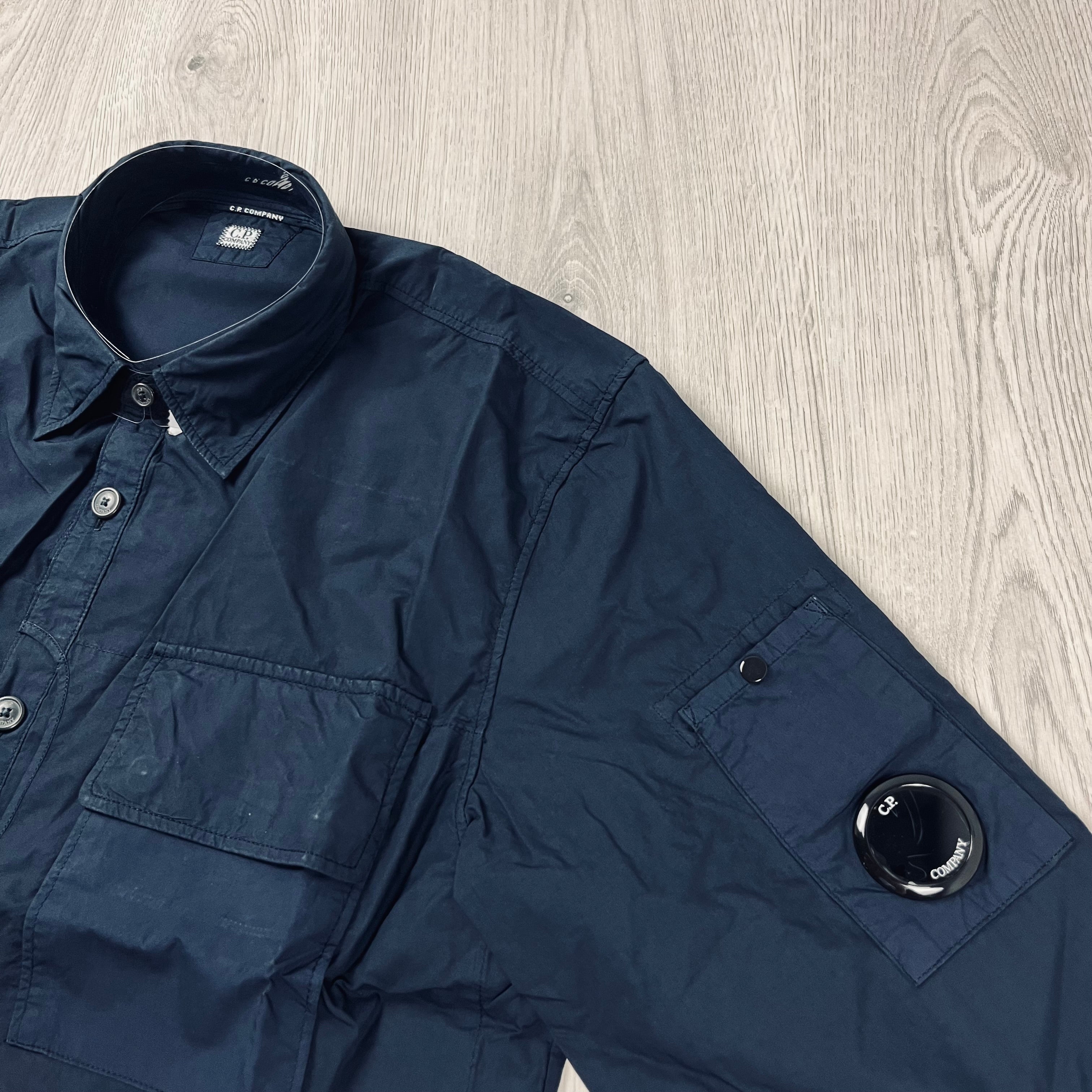 CP Company Poplin Overshirt - Navy