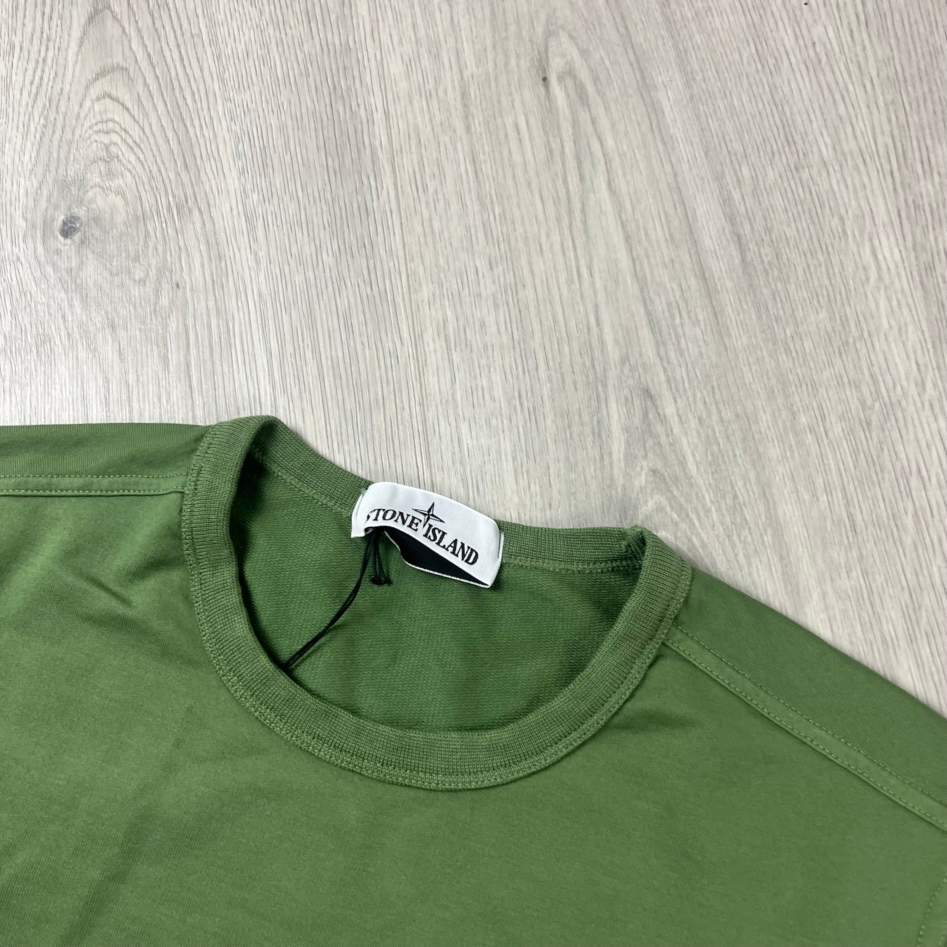 Stone Island Dyed Sweatshirt - Sage Green