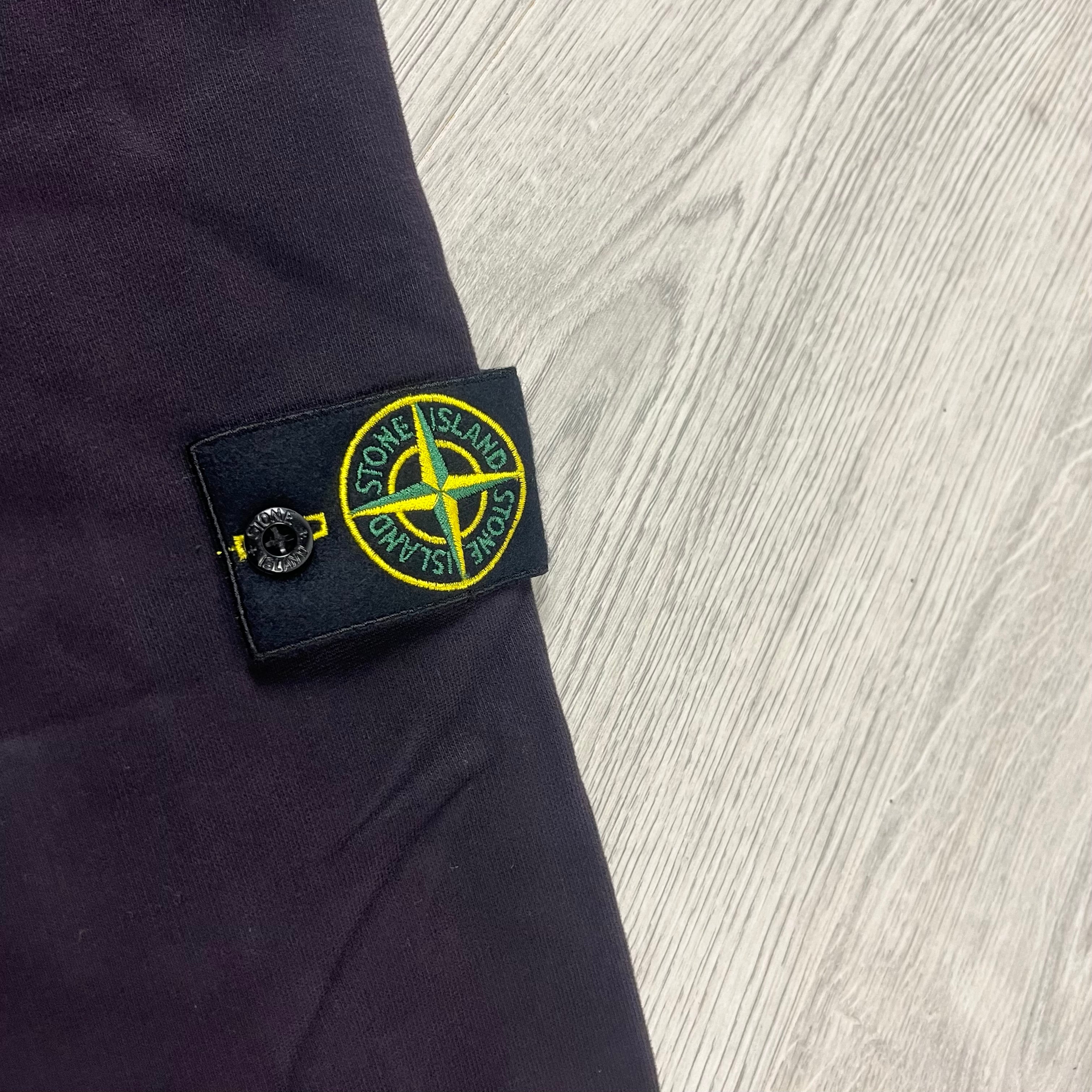 Stone Island Zip Hoodie - Burgundy