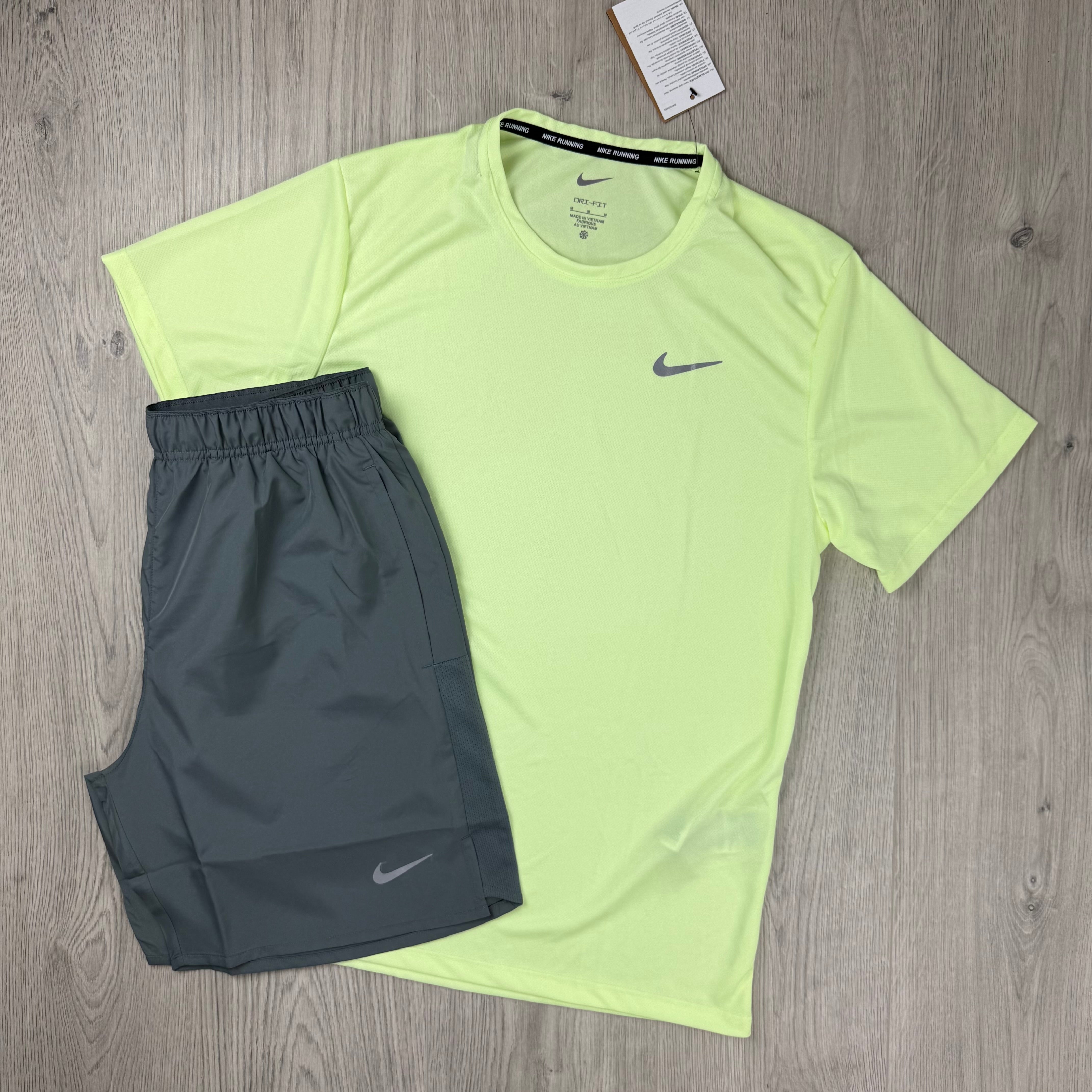 Nike 'Miler' Set - Venom/Smoke Grey