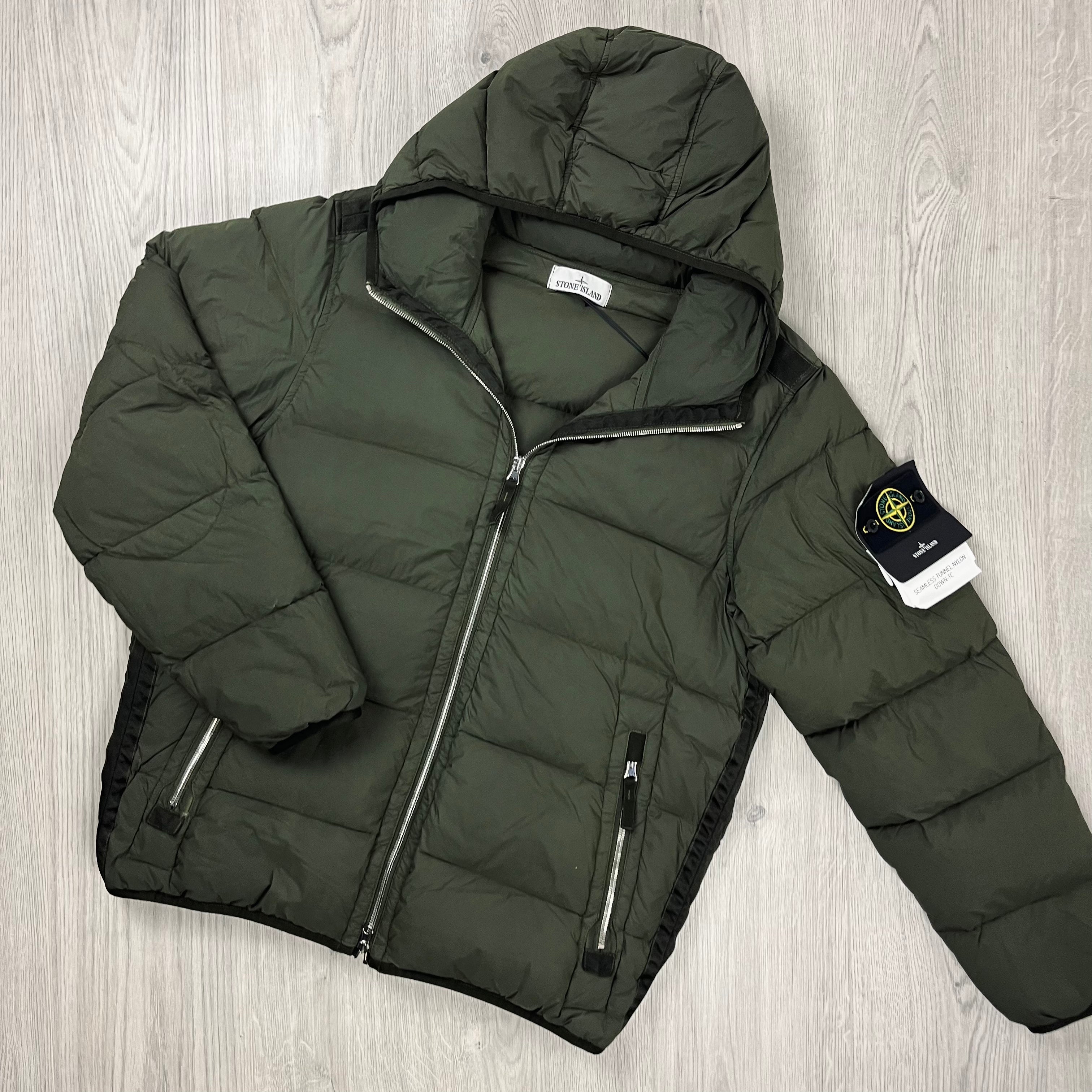 Stone Island Nylon Down Jacket - Olive