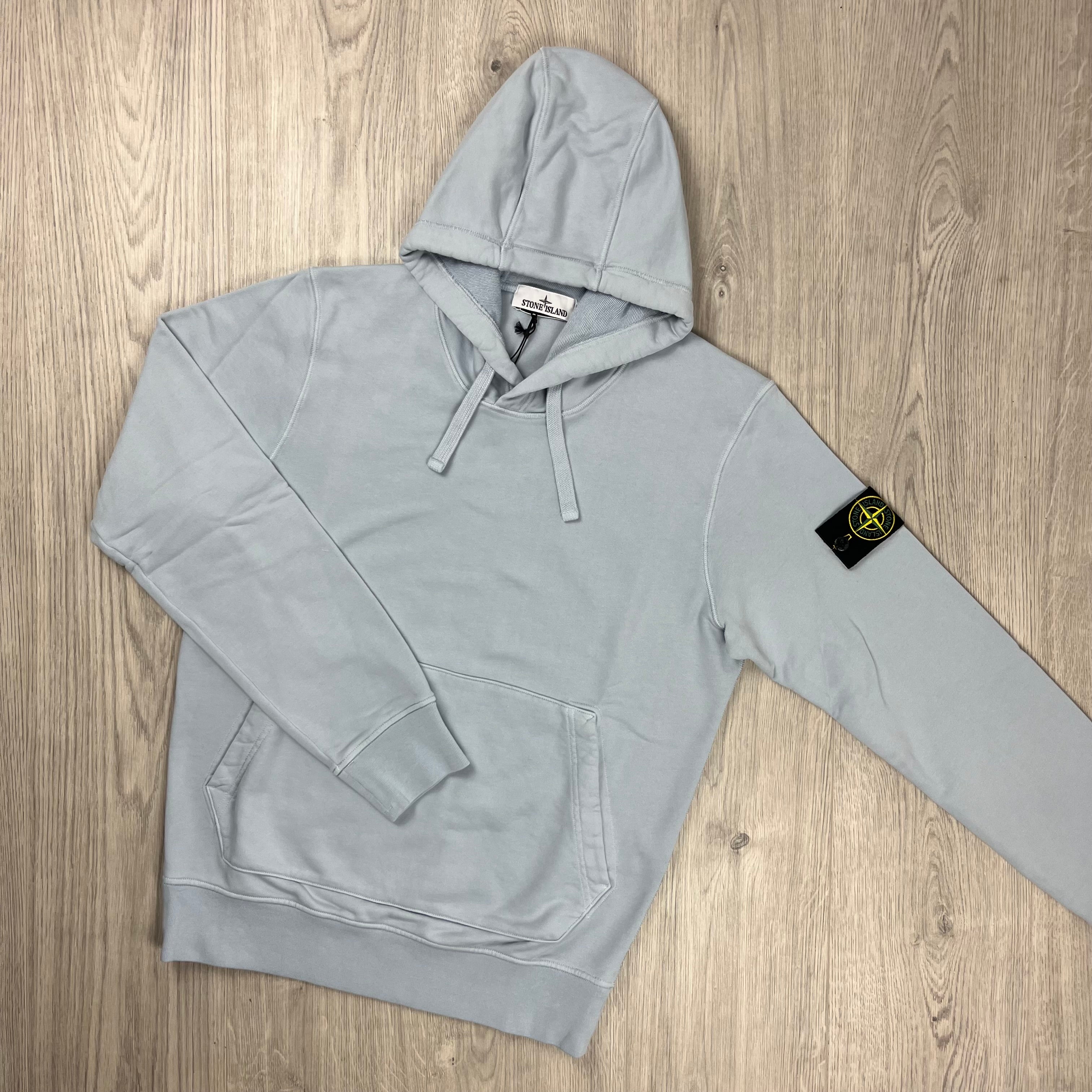 Stone Island Dyed Hoodie - Sky Blue