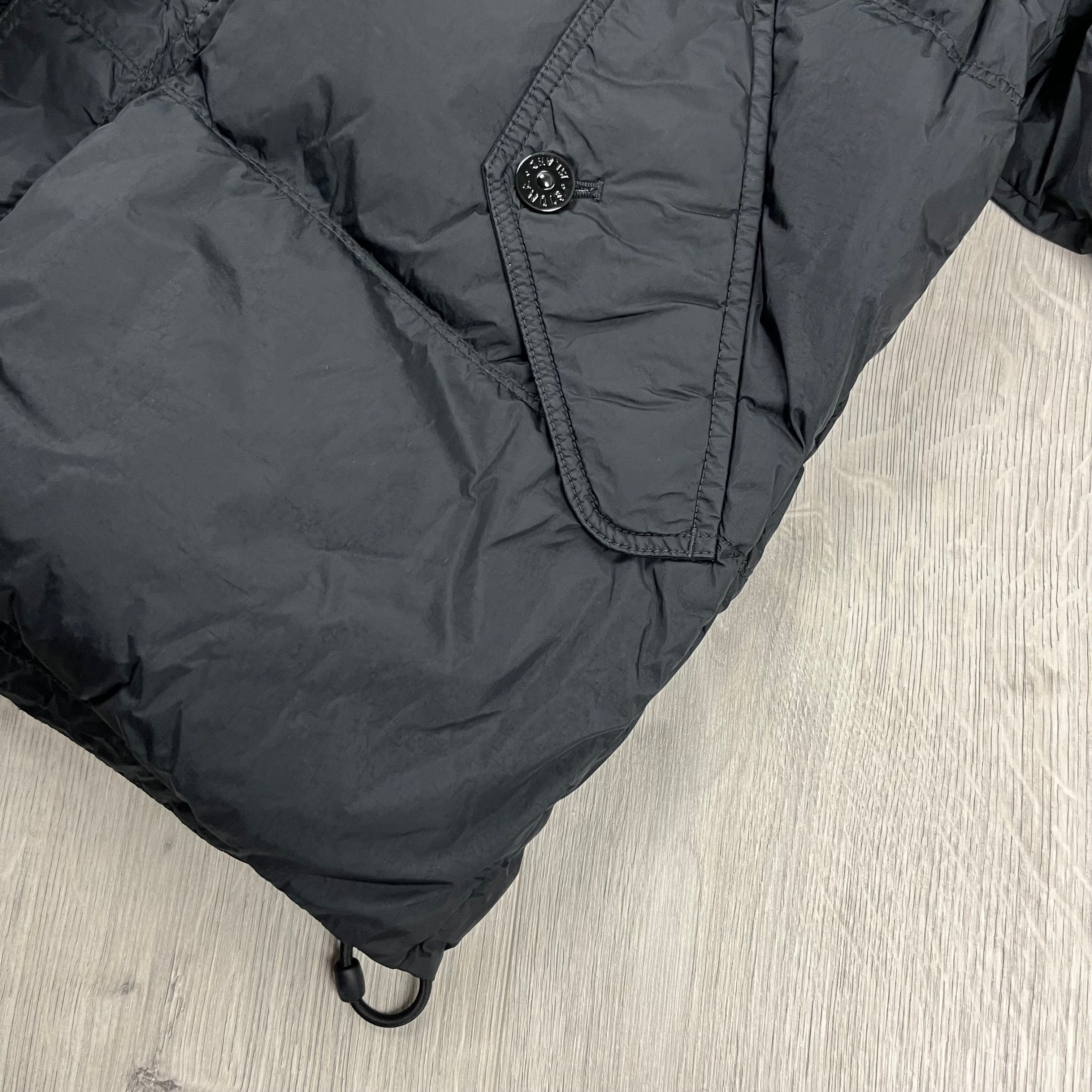 Stone Island Crinkle Reps R-Ny Blouson in Black. On sale at Open Attire.