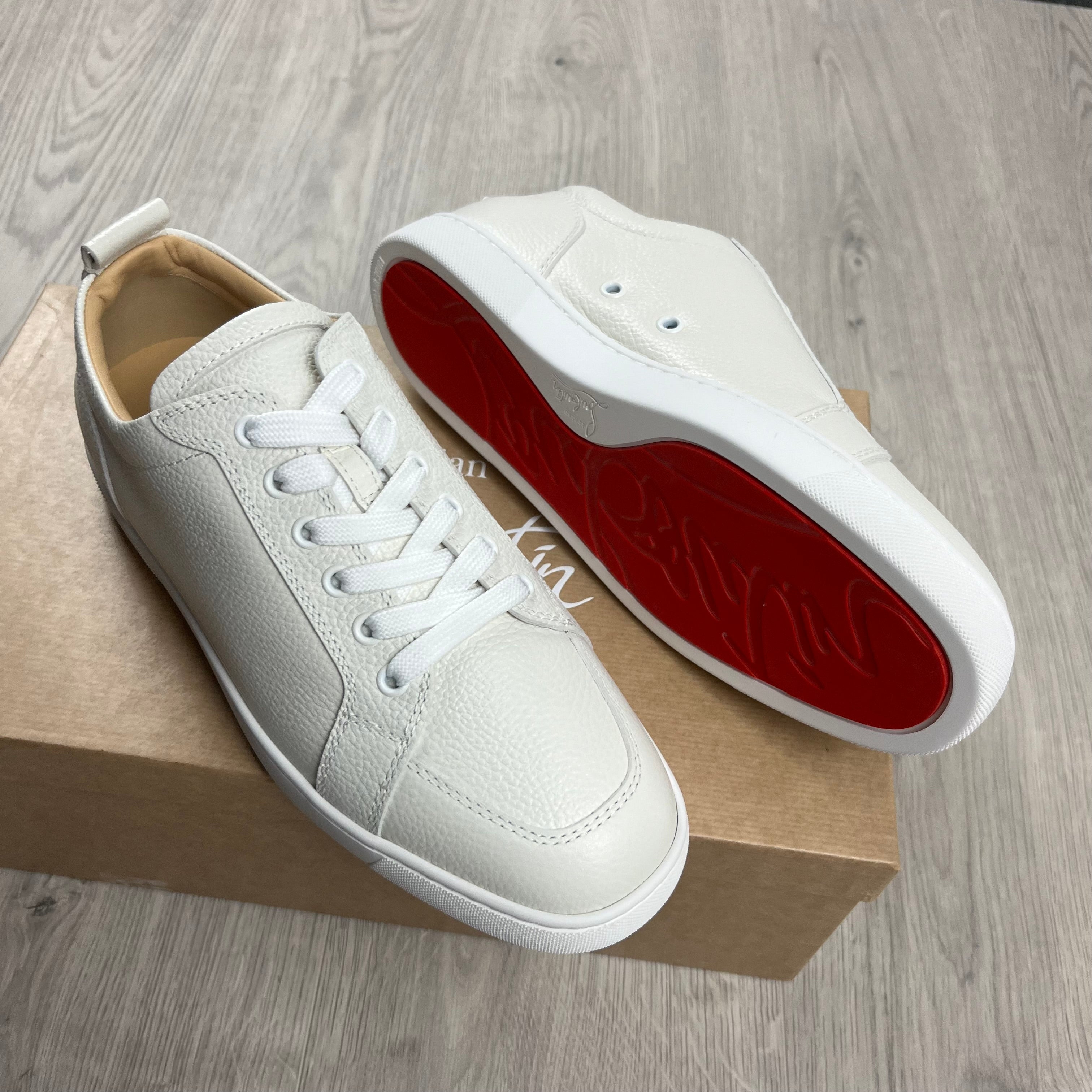 Christian Louboutin Rantulow Sneakers in White. On sale at Open Attire.