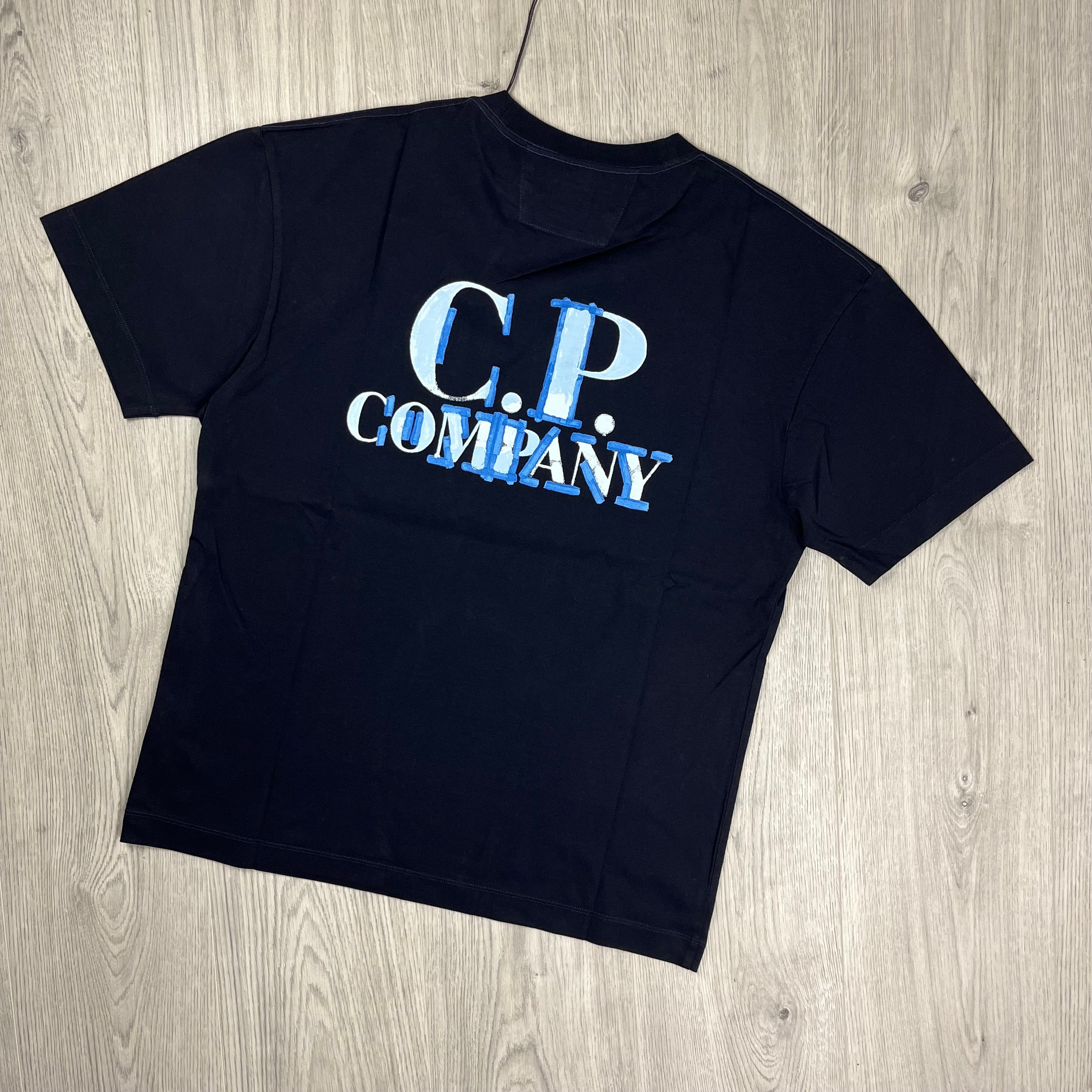 CP Company Blurred T-Shirt - Navy