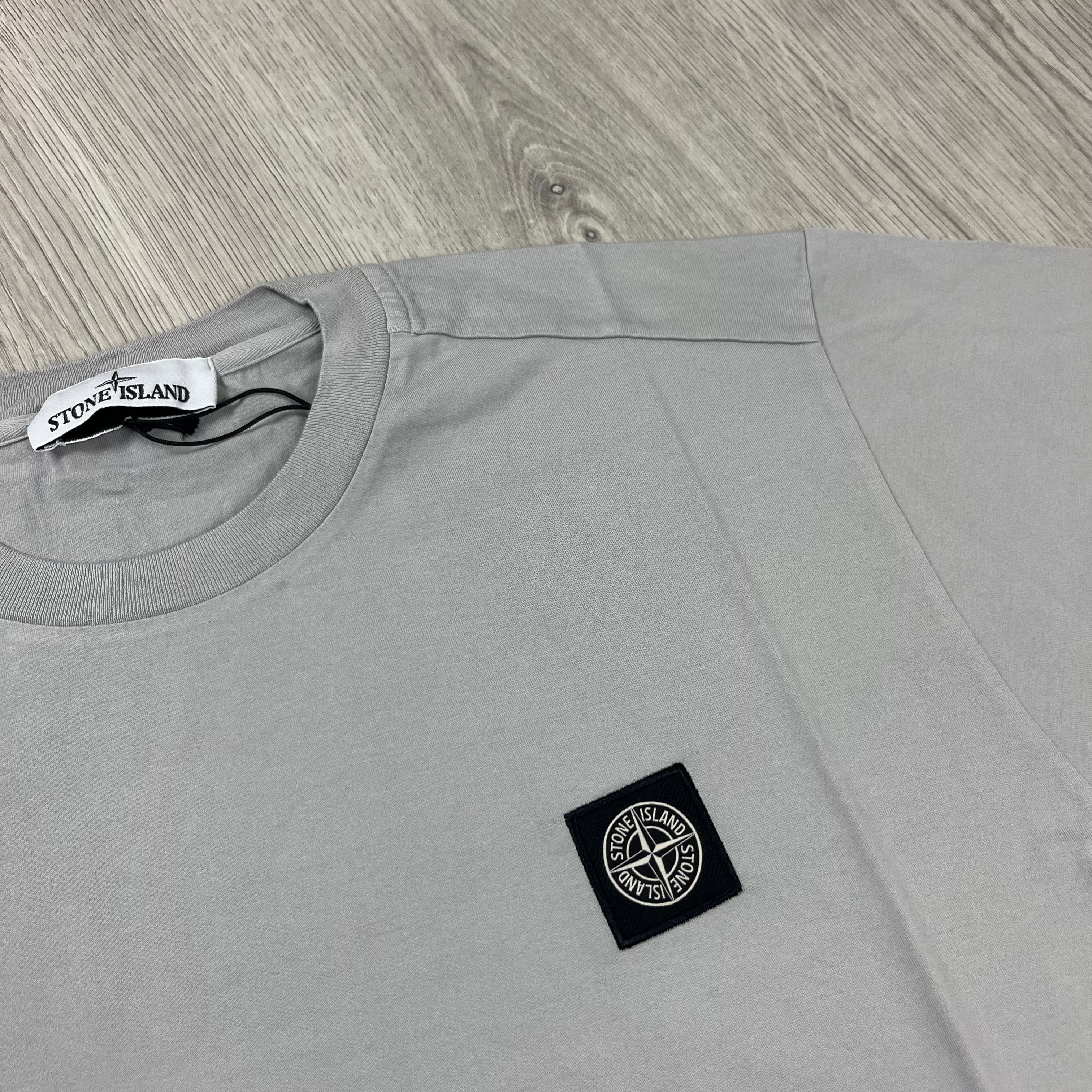 Stone Island Patch T-shirt in Grey. On sale at Open Attire.