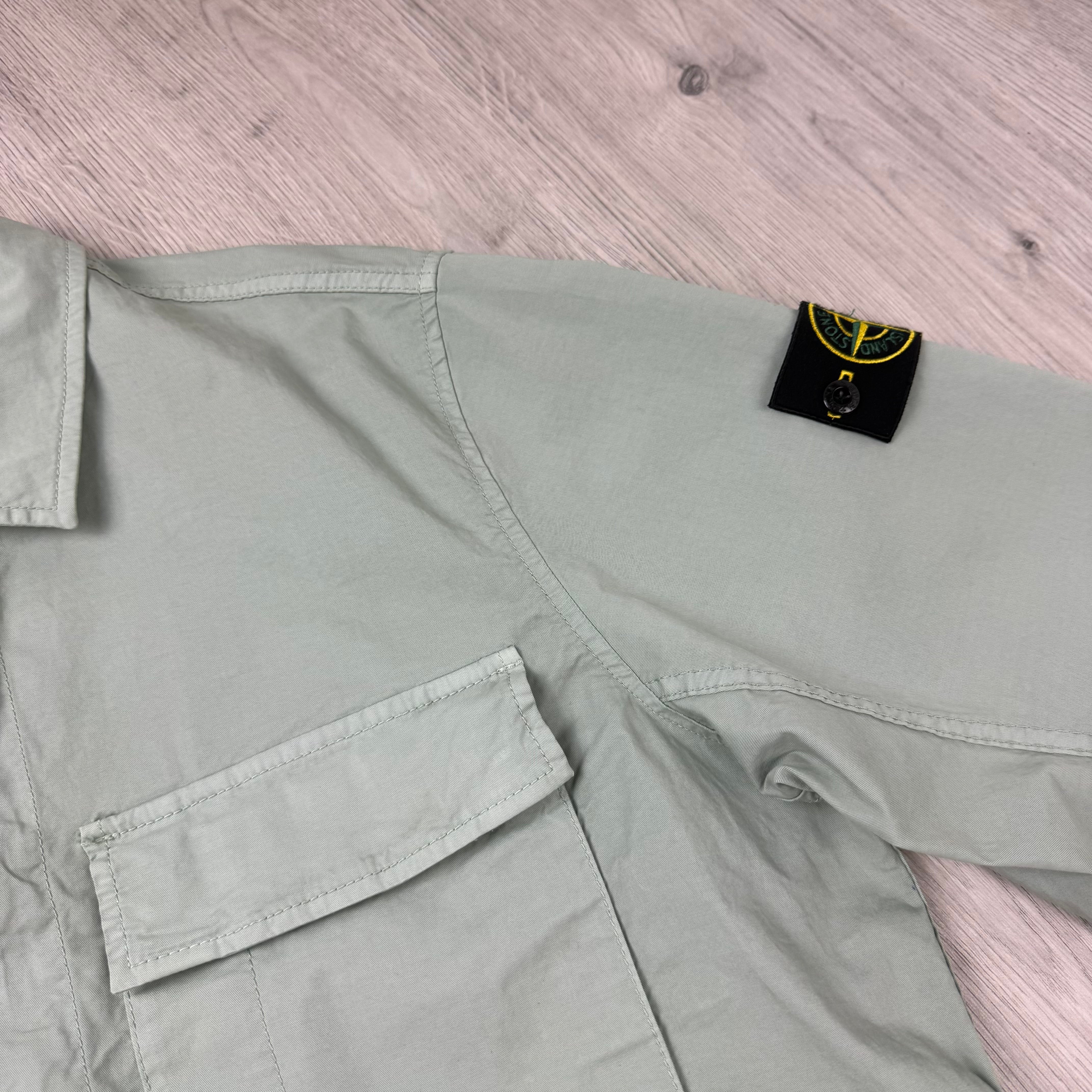 Stone Island Zip Overshirt - Sage