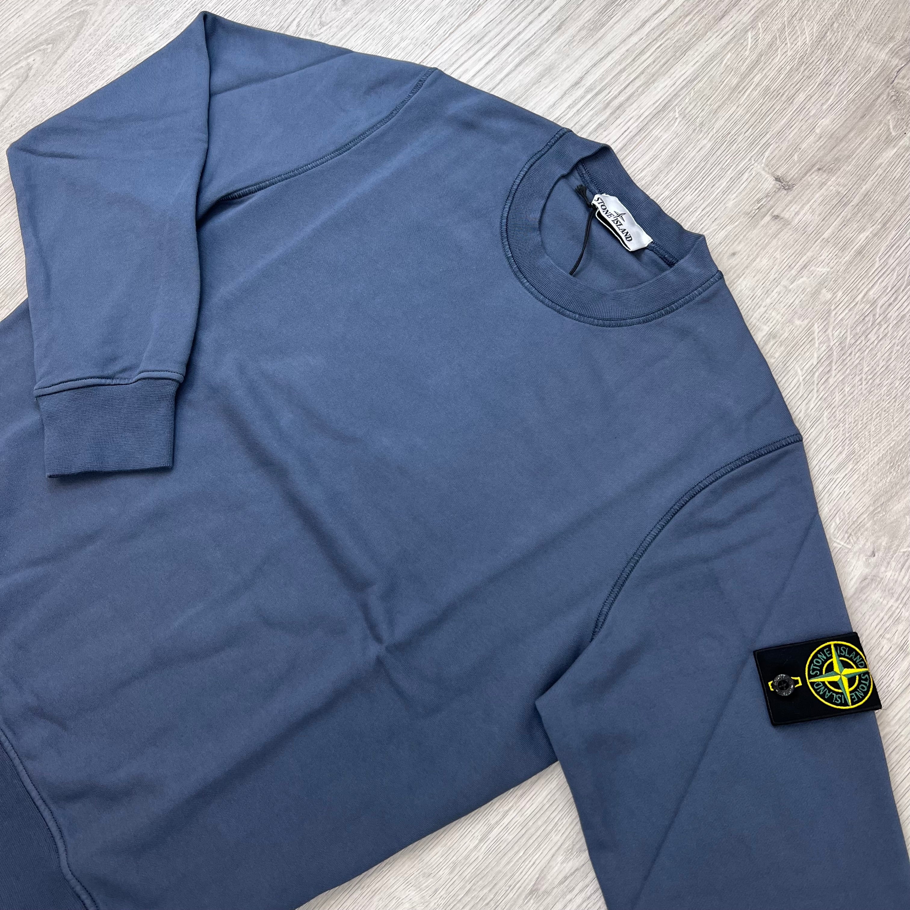 Stone Island Dyed Sweatshirt - Slate Blue