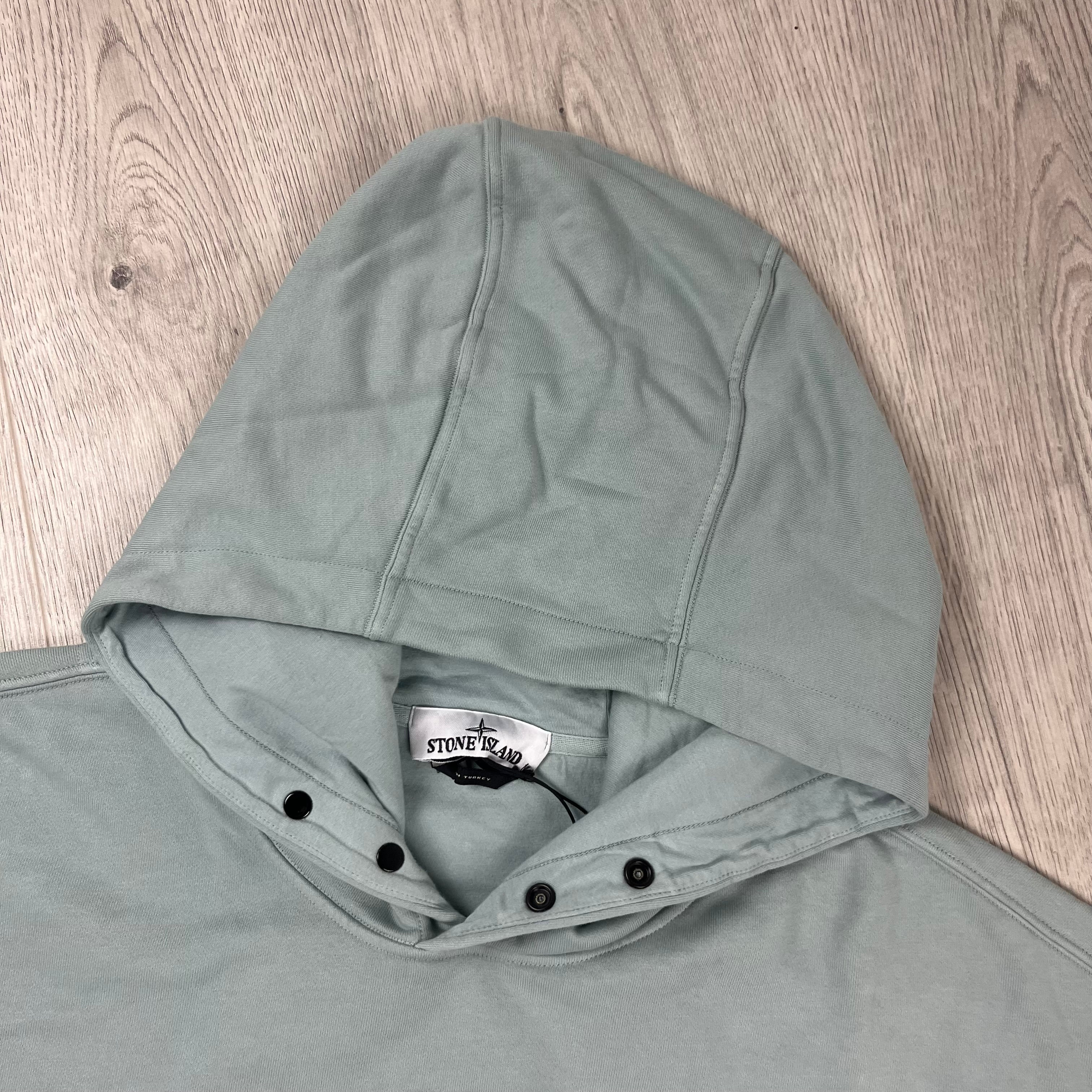 Stone Island Embroidered Hoodie - Sky Blue