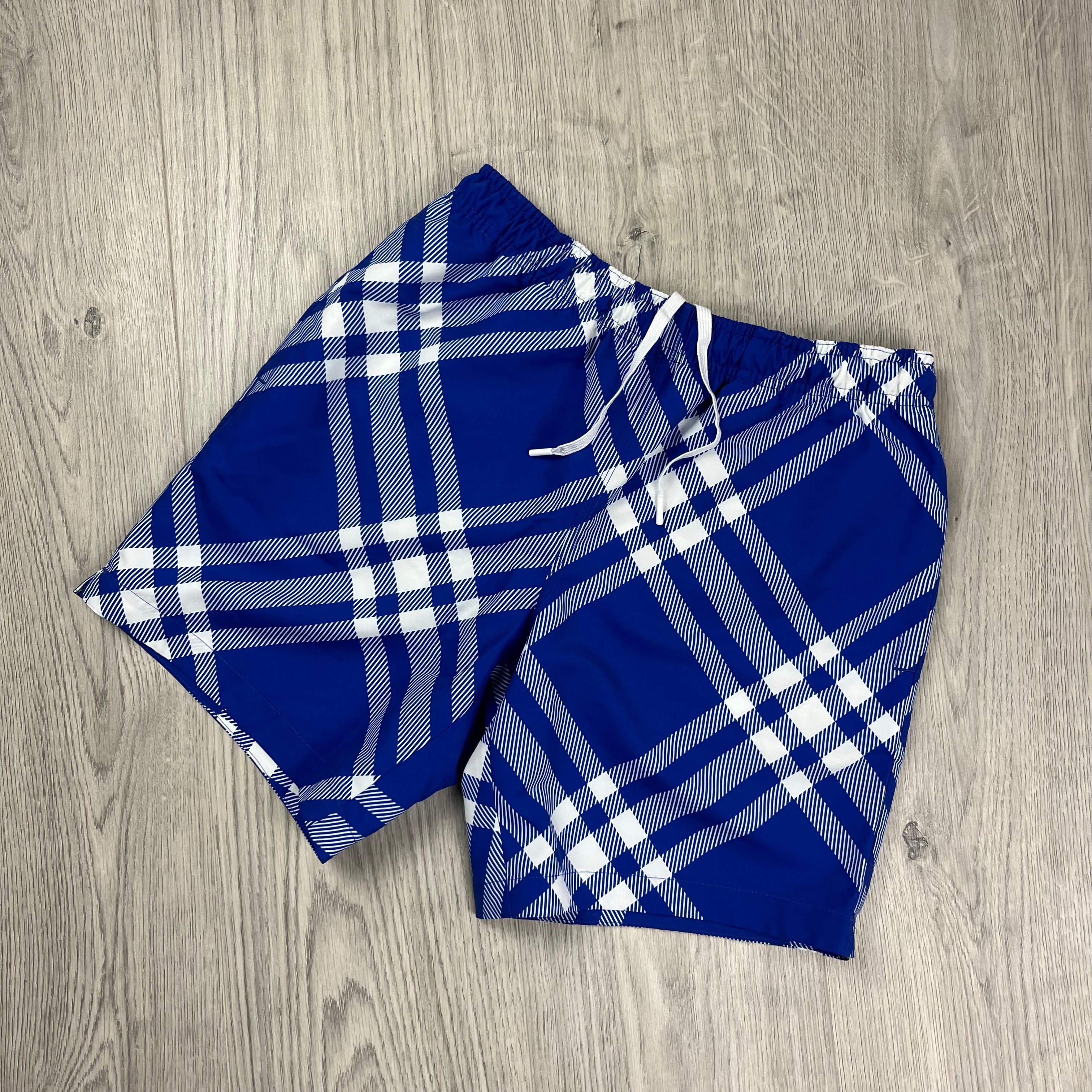 Burberry Check Swim Shorts - Blue