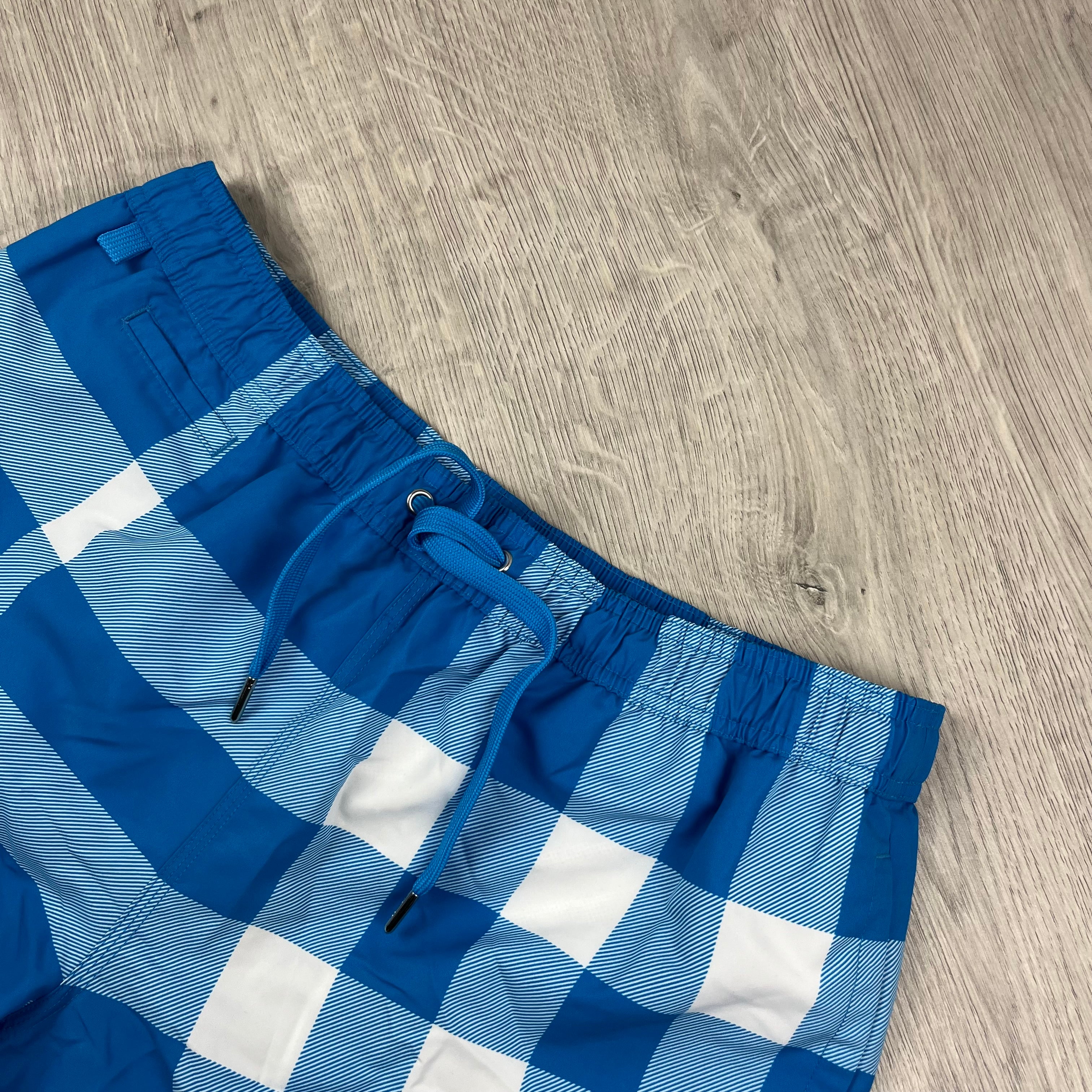 Burberry Check Swim Shorts - Blue