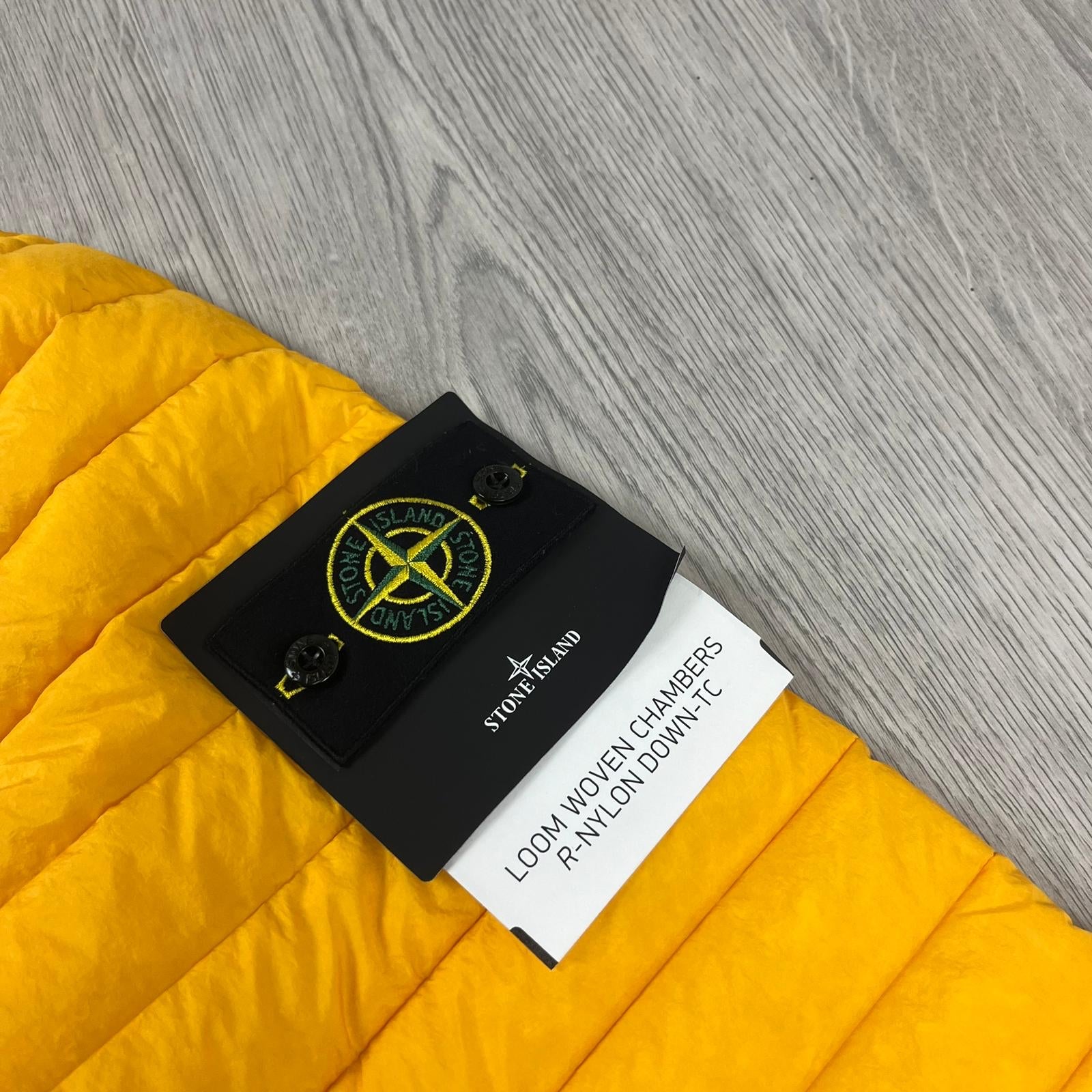 Stone Island Woven Down Jacket - Yellow