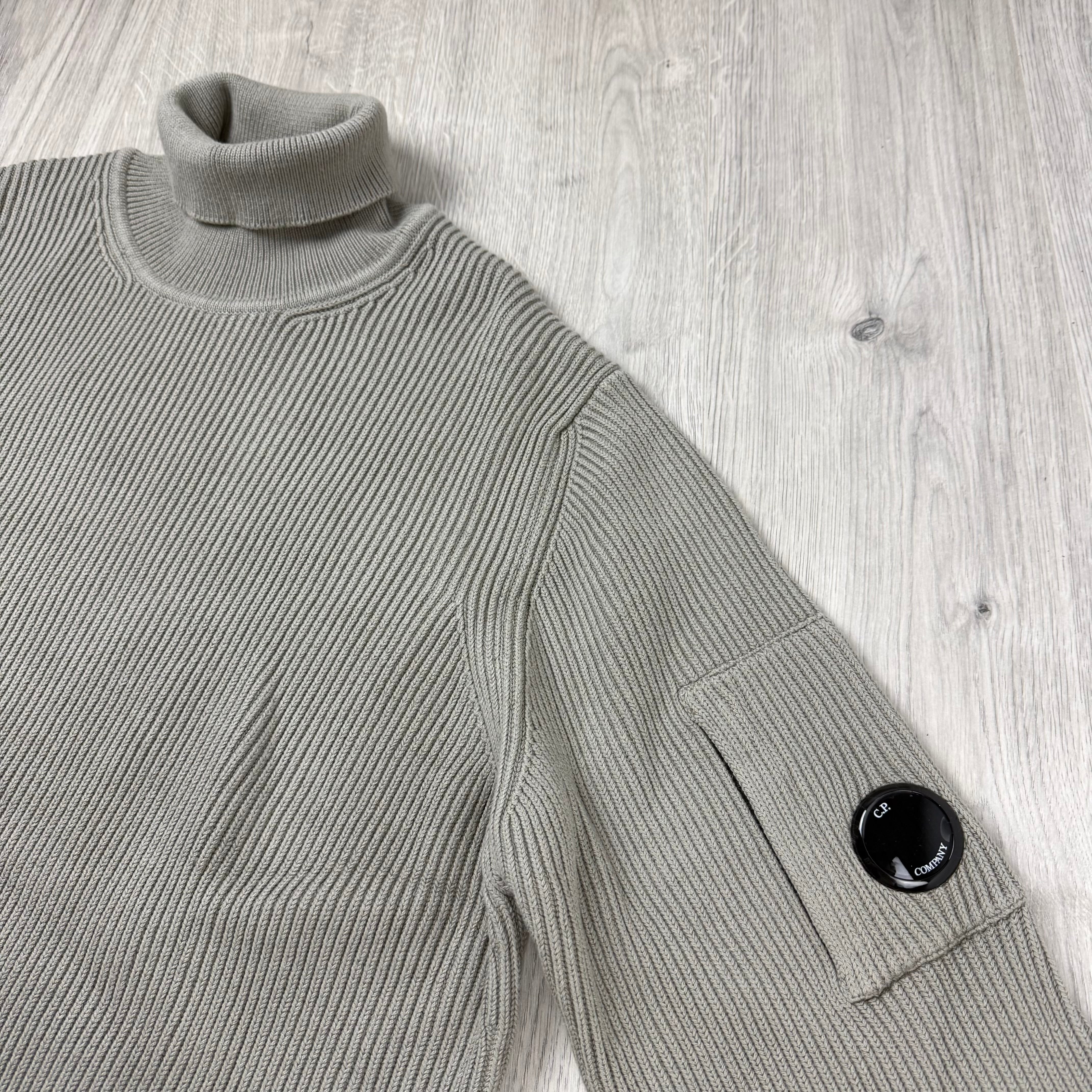CP Company Knit Turtle Neck - Vintage Khaki
